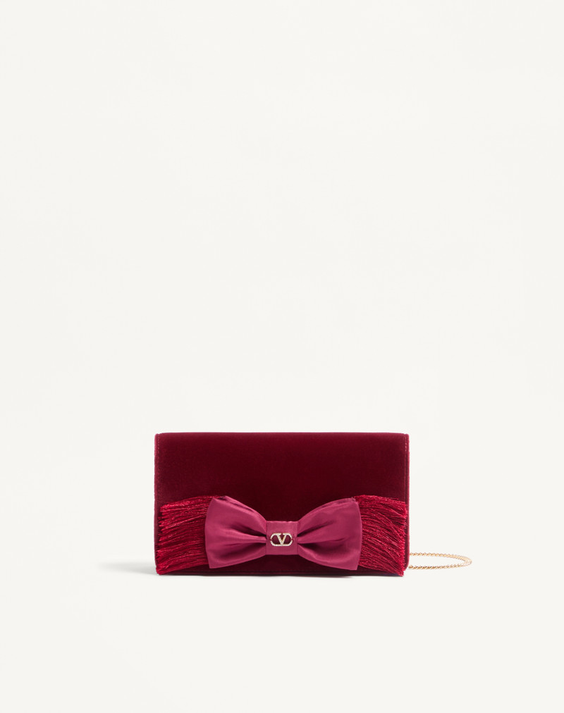 VLOGO SIGNATURE MINI VELVET SHOULDER BAG 1