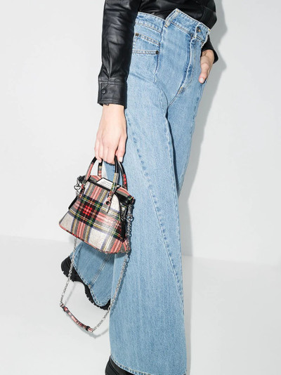 Maison Margiela 5AC tartan-check tote bag outlook