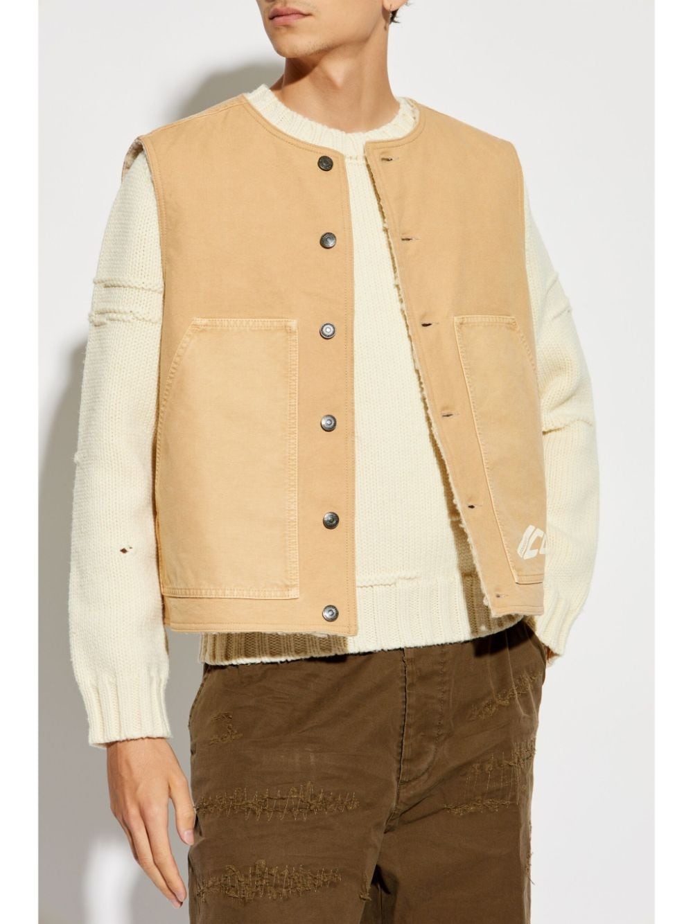 padded denim jacket - 3