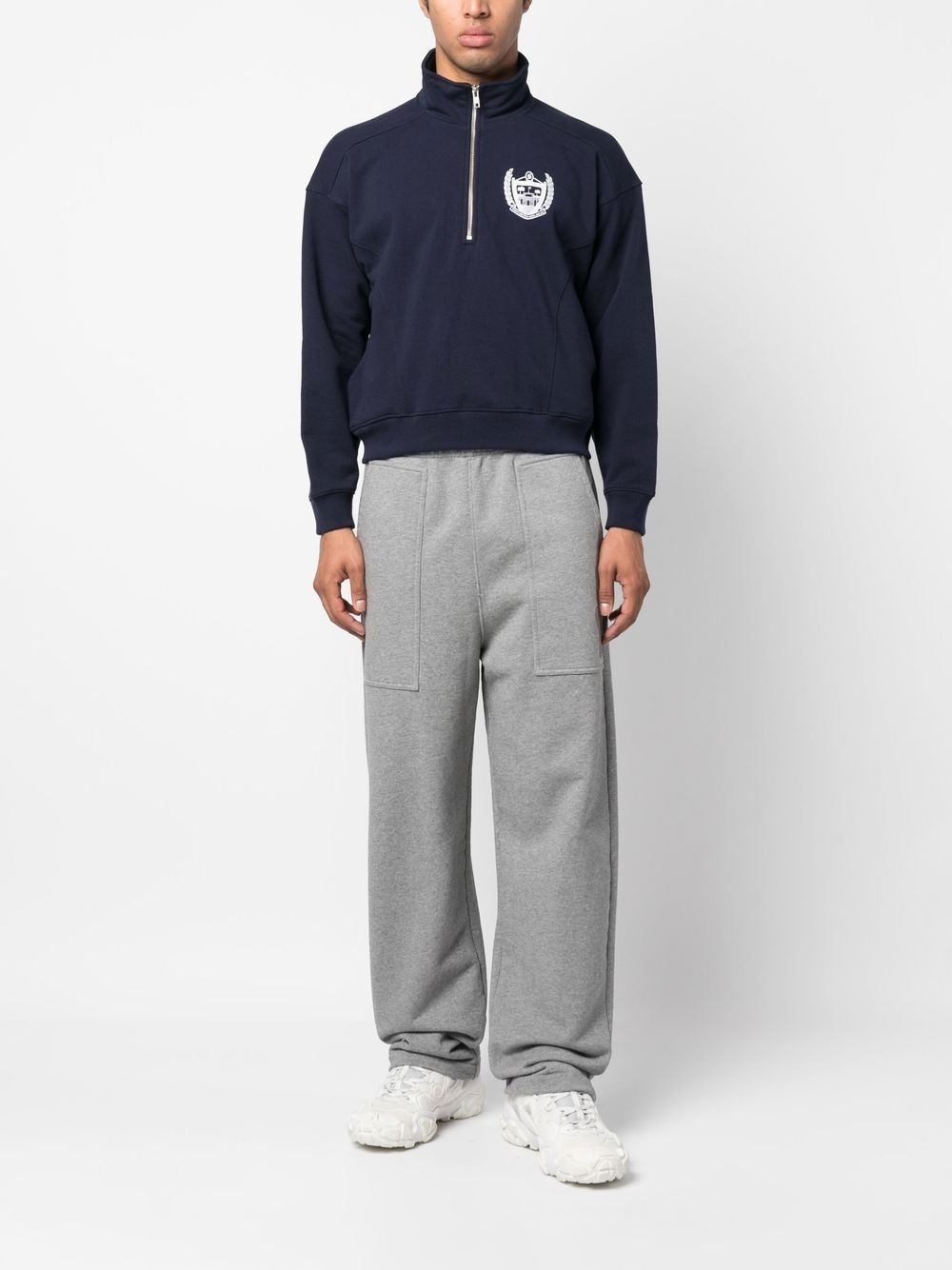 logo-print zip-up sweatshirt - 2
