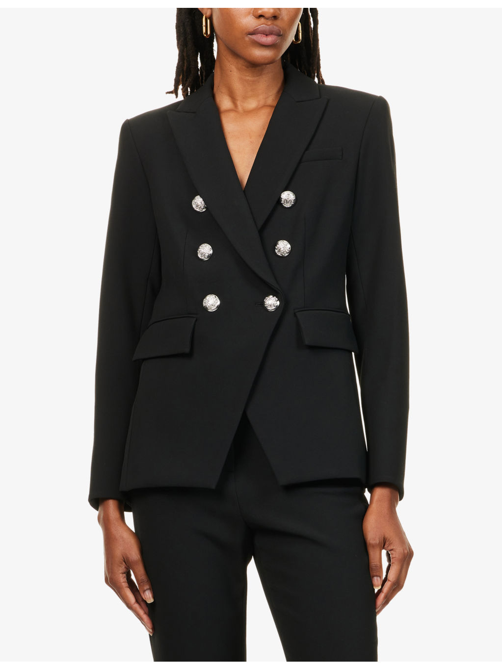 Miller Dickey Double-Breasted Woven Blazer - 3