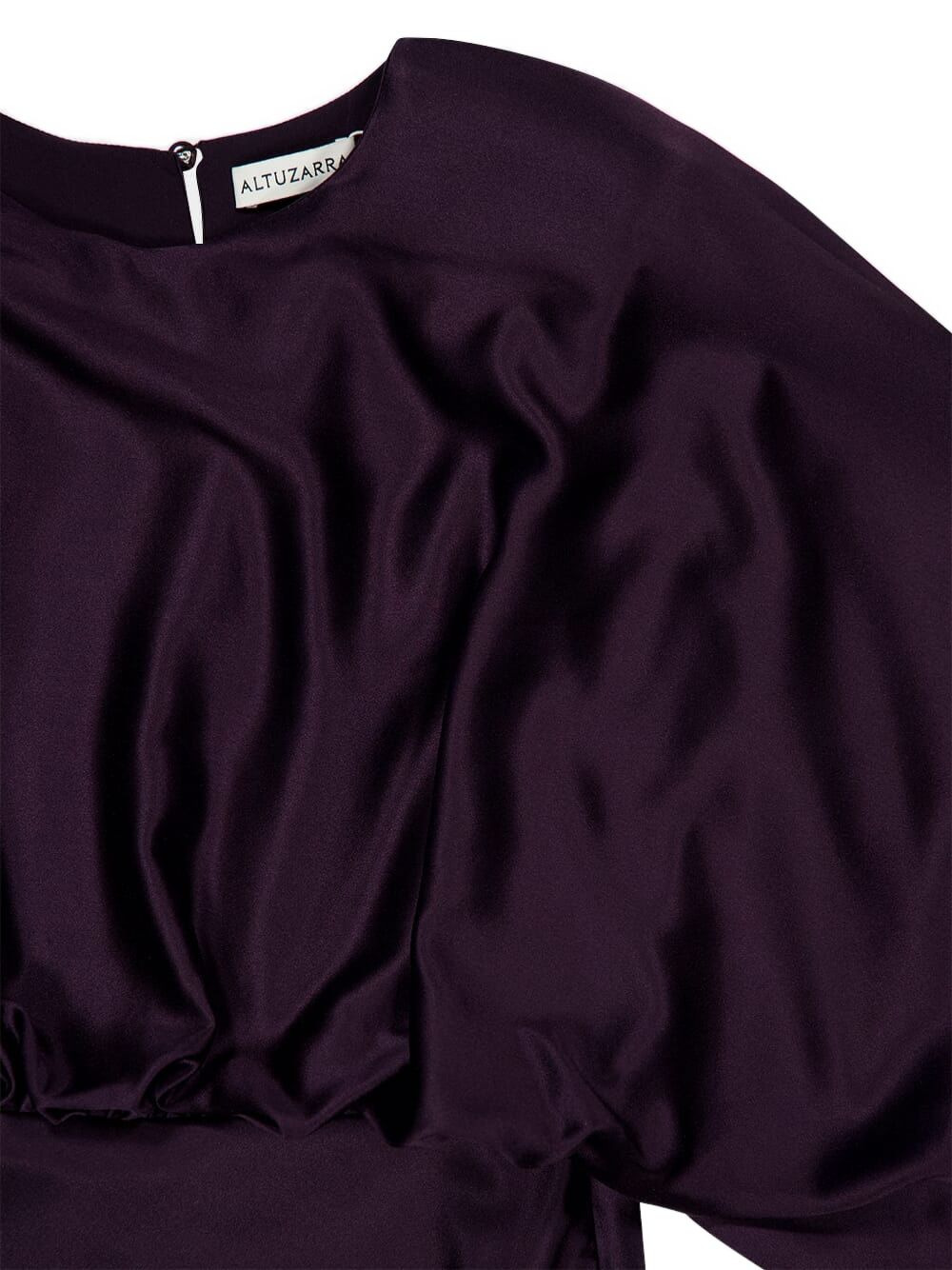 Evinka long-sleeve gathered silk dress - 5