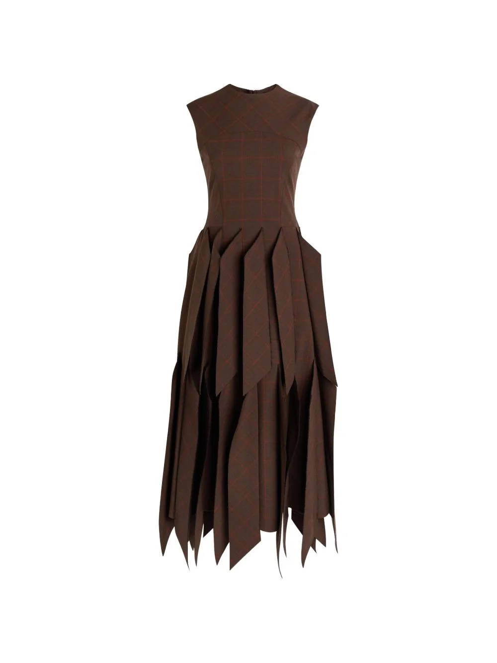 plaid midi dress - 1