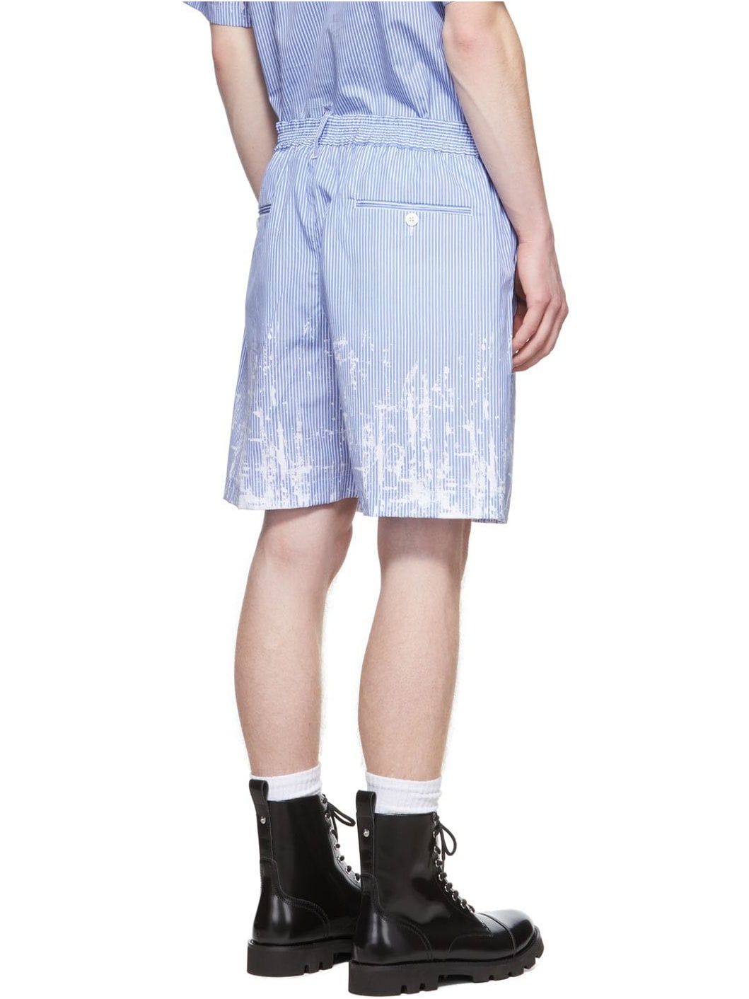 Blue Cotton Shorts - 3