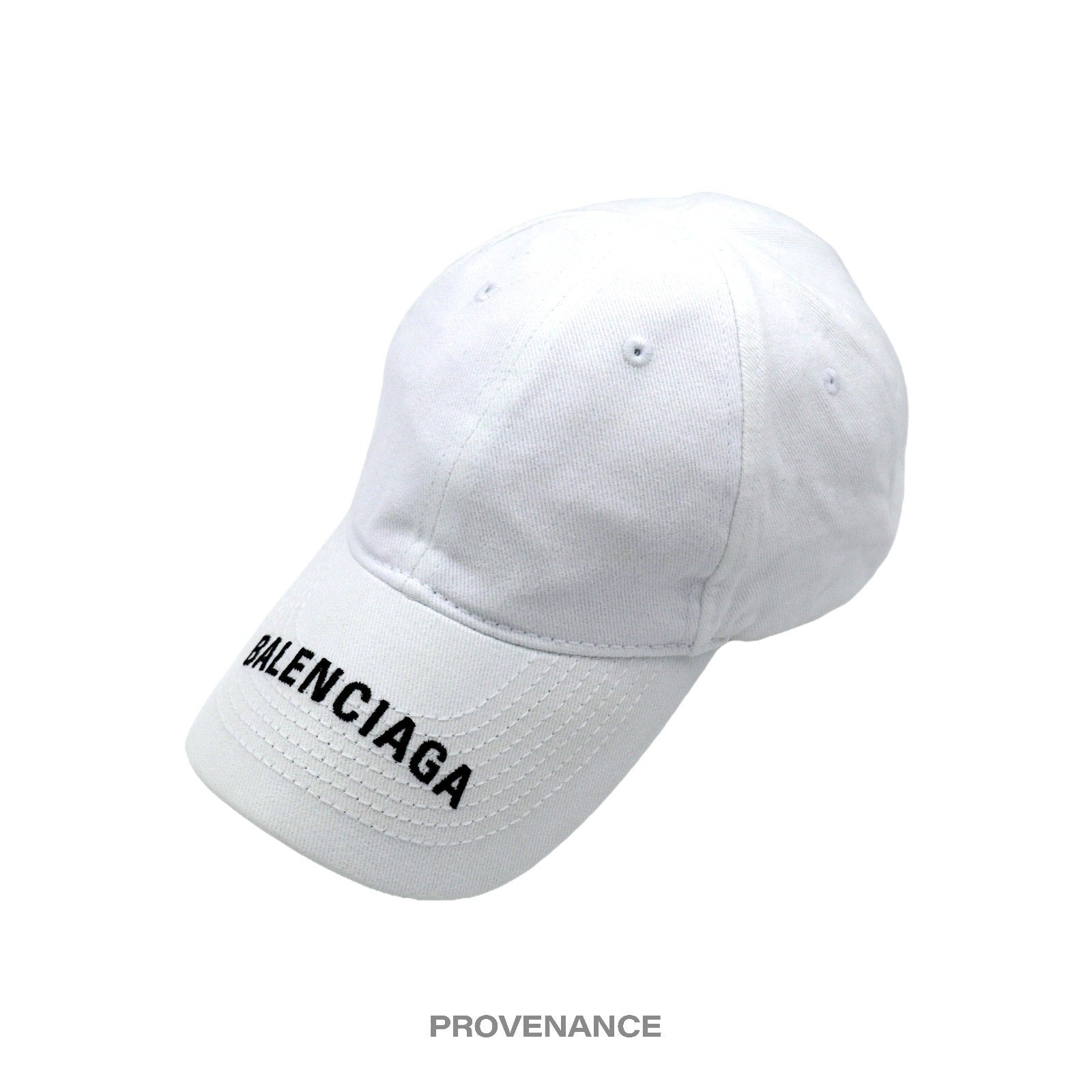 Balenciaga Embroidered Logo Cap Hat - White - 2
