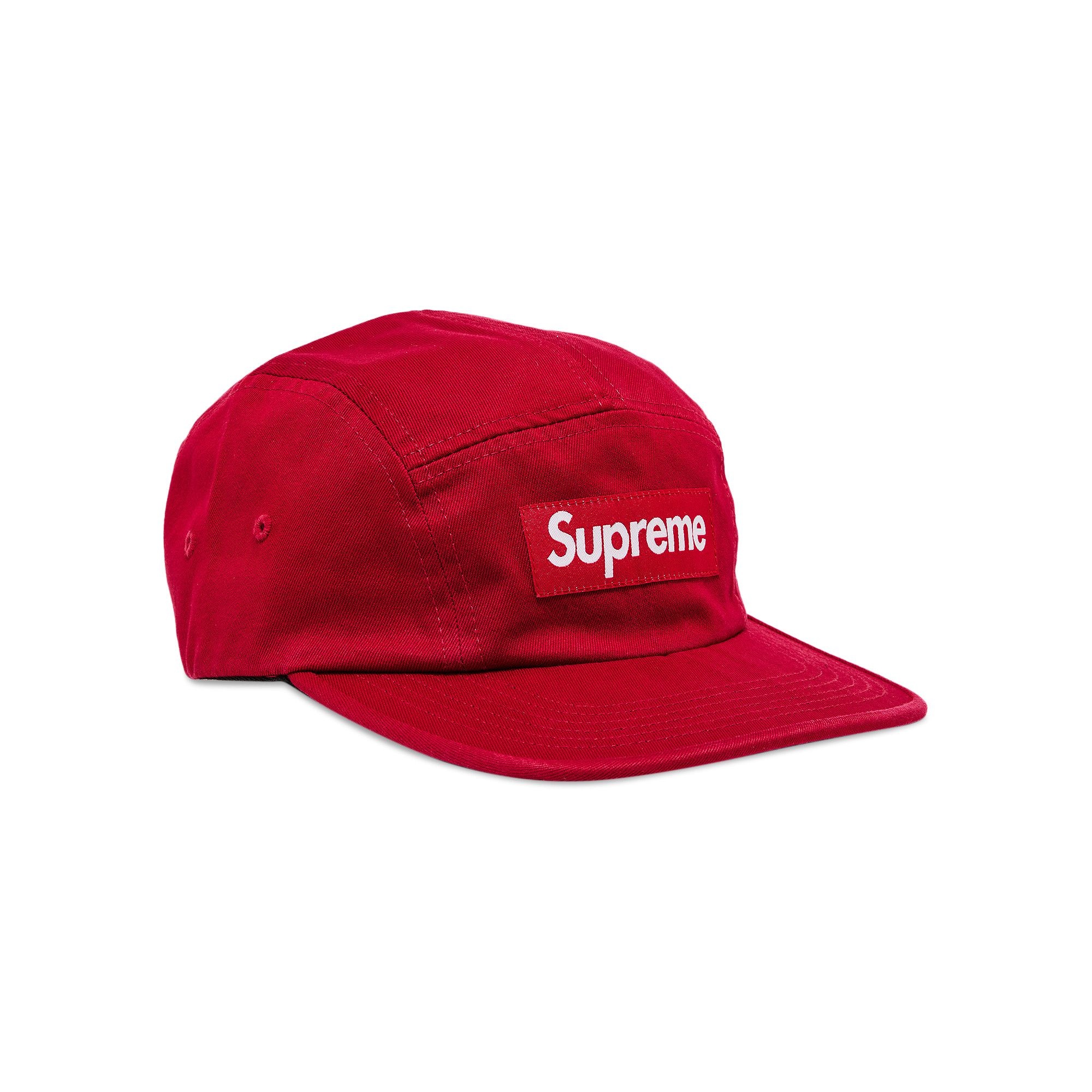 Supreme Washed Chino Twill Camp Cap 'Red' - 2