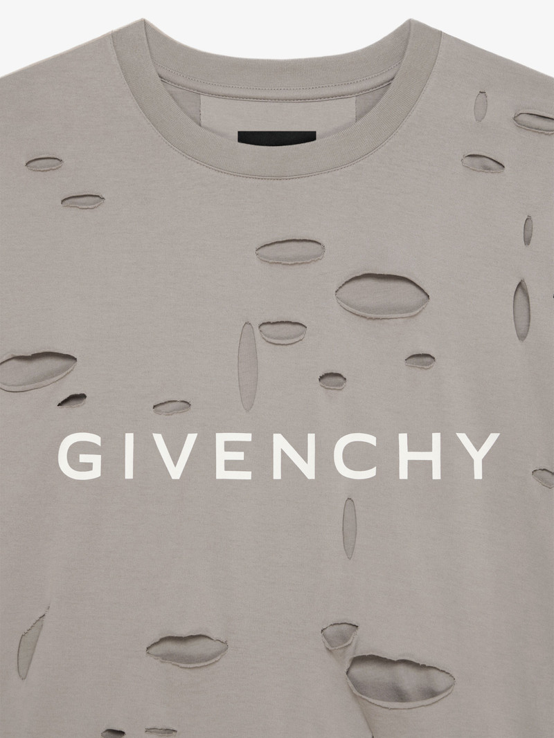 GIVENCHY OVERSIZED T-SHIRT IN DESTROYED COTTON 5