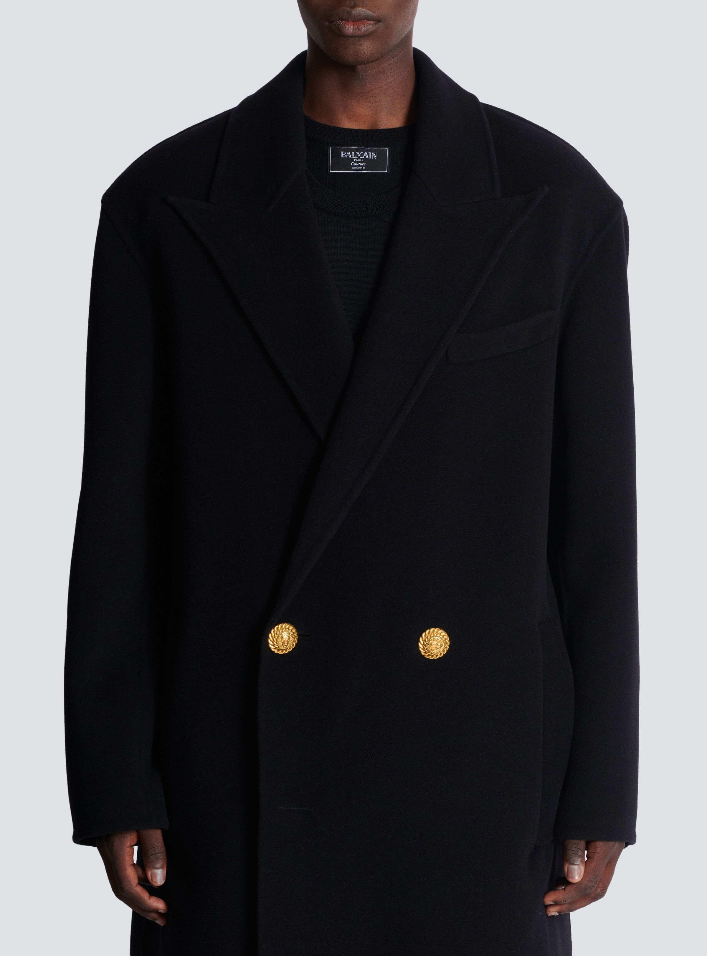 Long coat in double-faced wool - 5