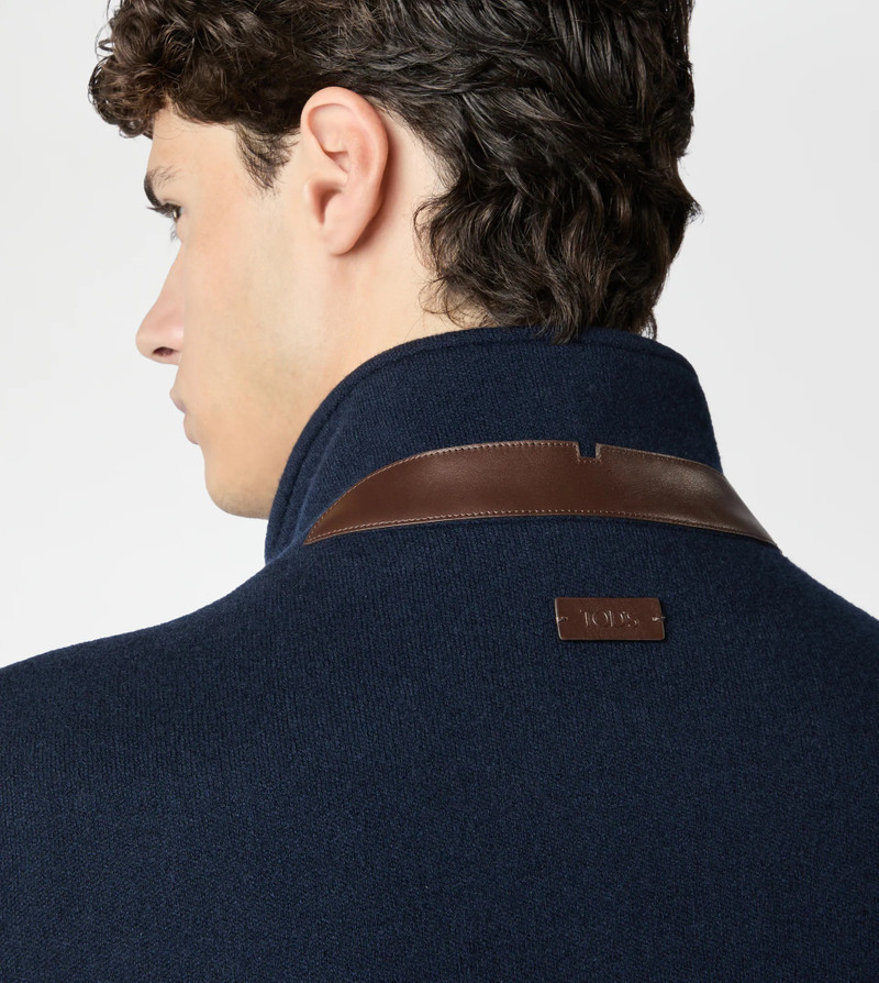 CABAN IN CASHMERE BLEND JERSEY - BLUE 2