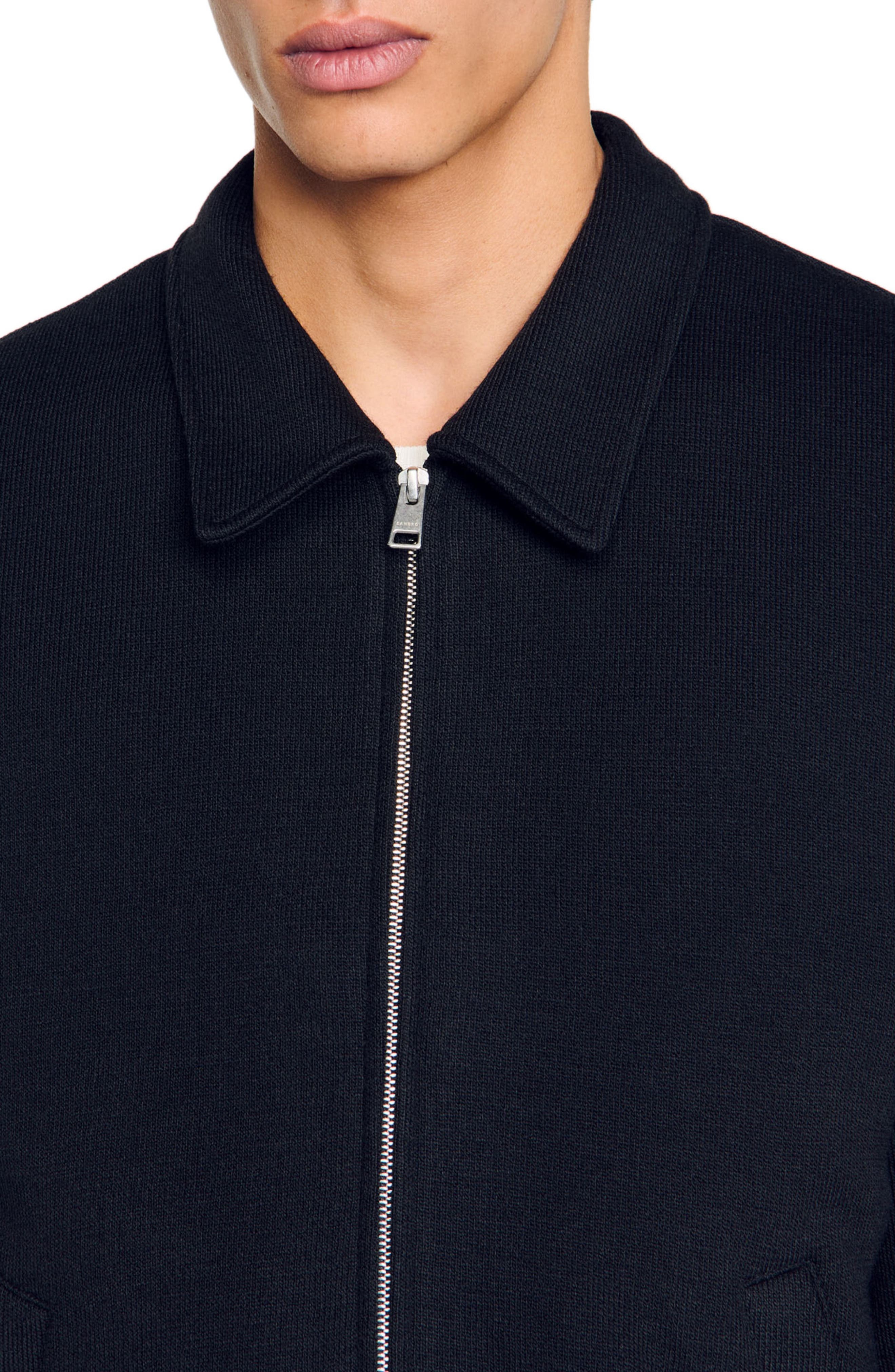 SANDRO Knitted jacket in Black at Nordstrom - 4