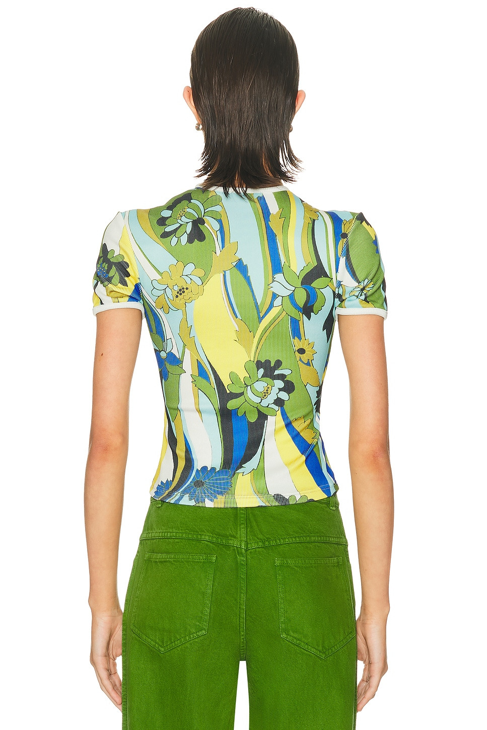 Acidic Floral Open Twist Tee - 3