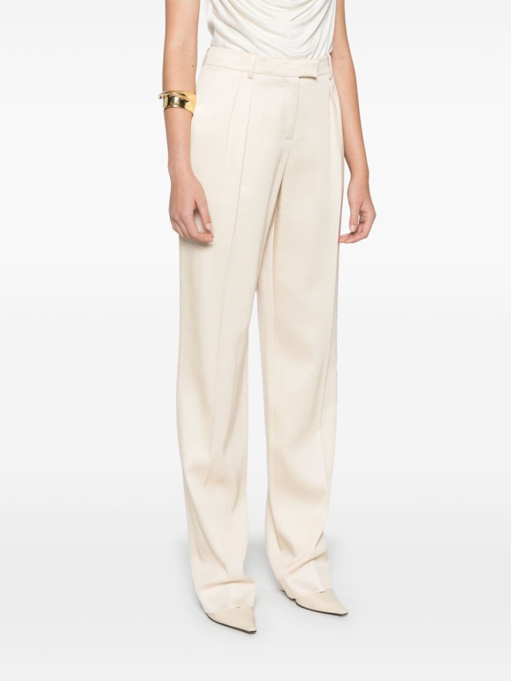 pleat-detail trousers - 3