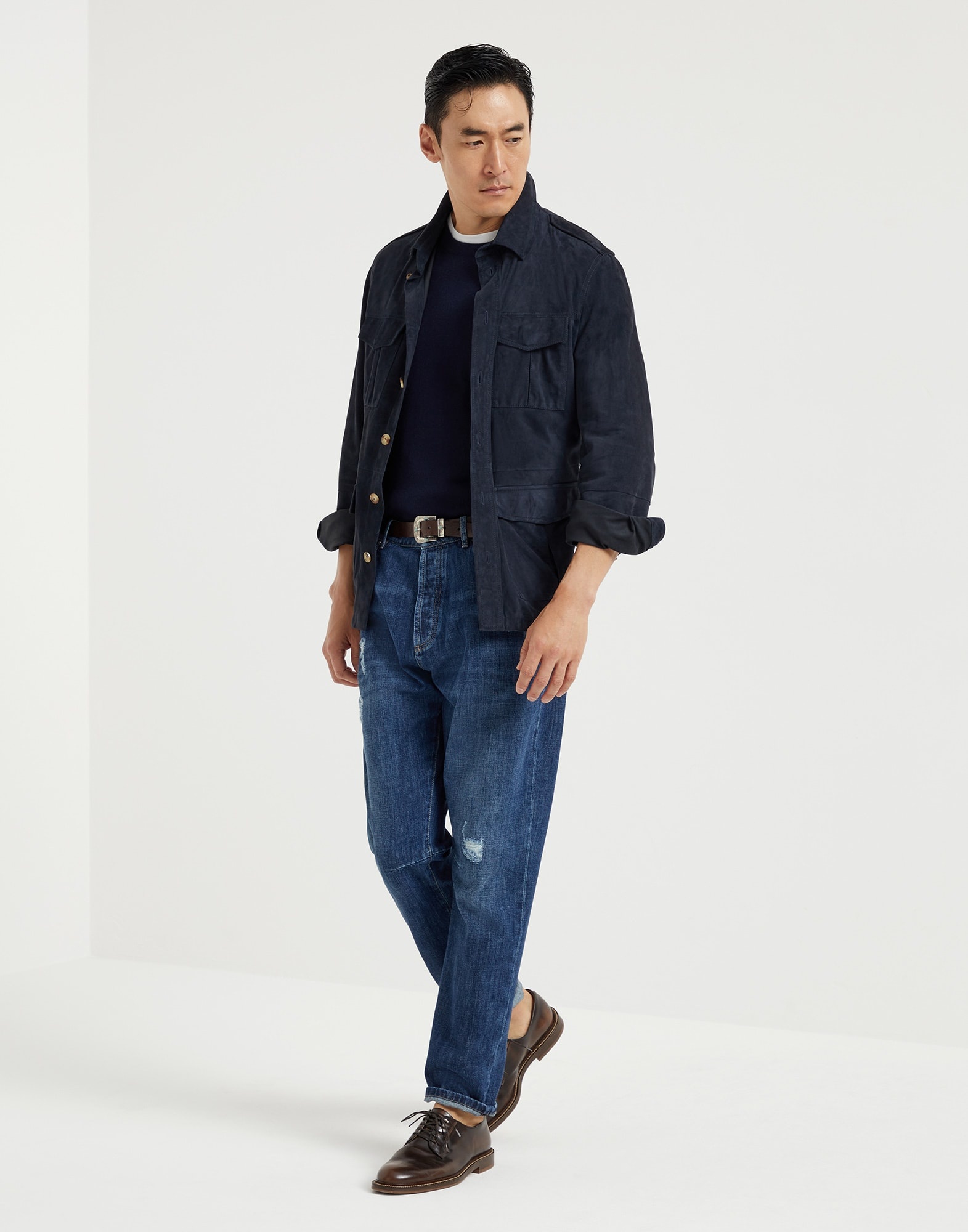 Double face suede unlined safari jacket - 5