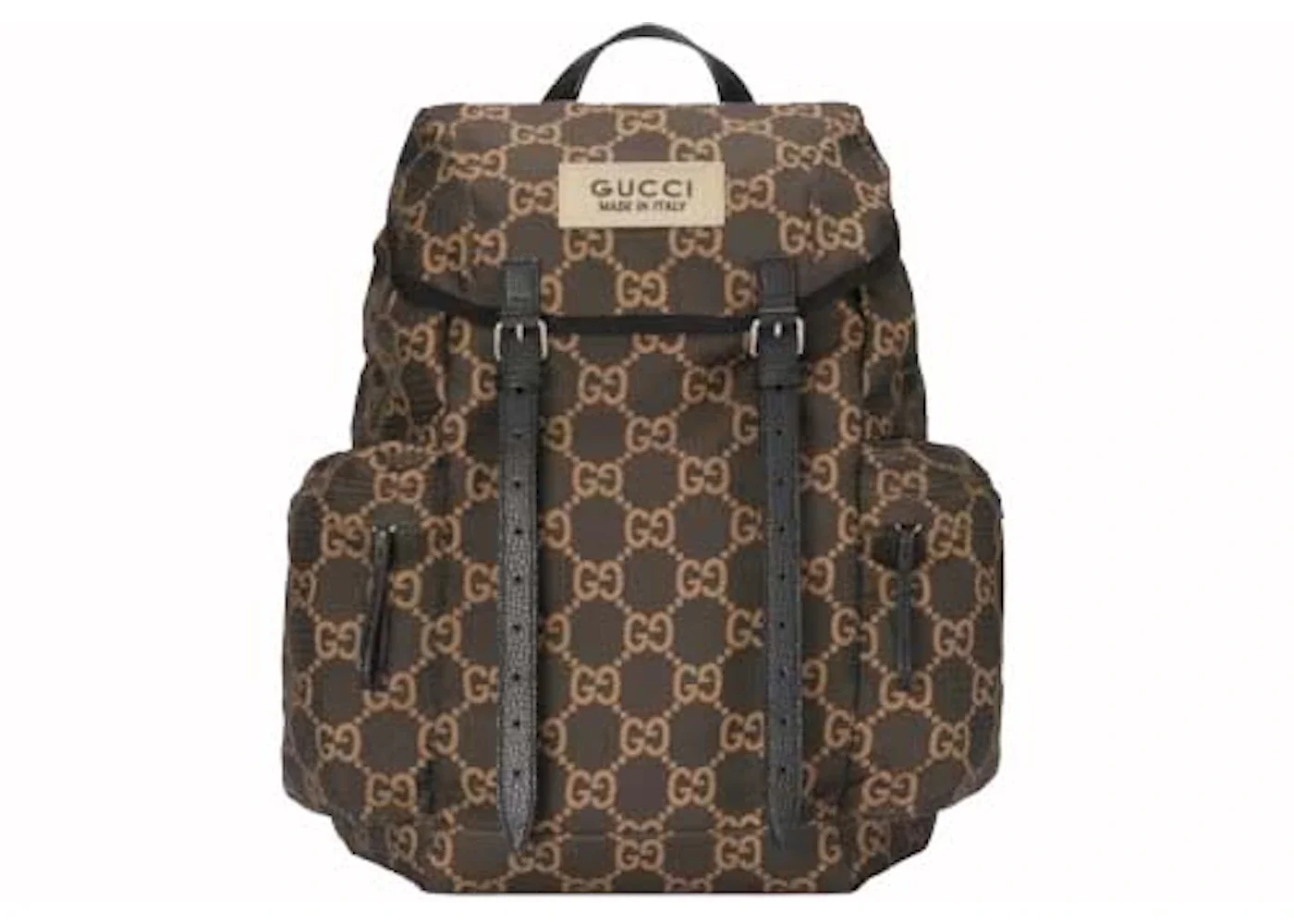 Gucci Large GG Polyester Backpack Ebony/Beige - 1