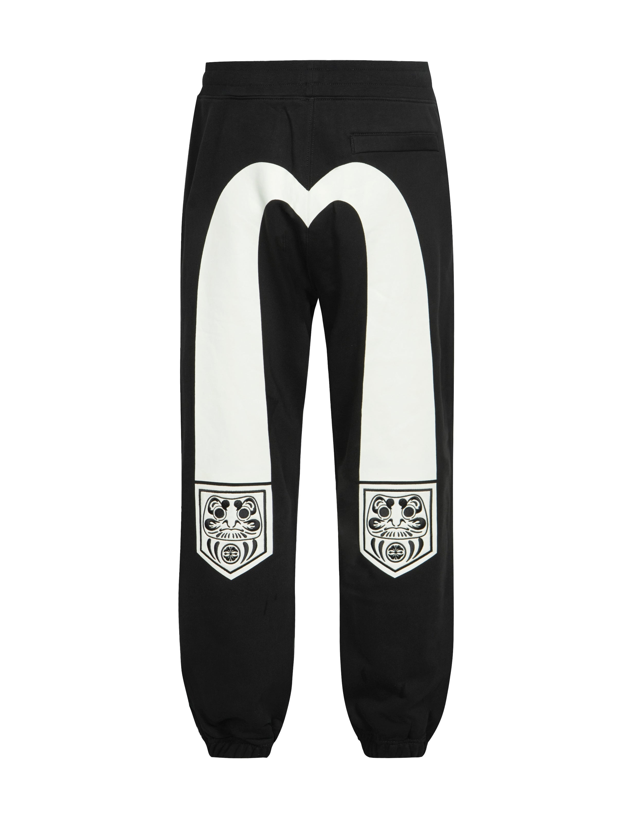 POCKET-SHAPED DARUMA AND SEAGULL PRINT STRAIGHT FIT SWEATPANTS - 14