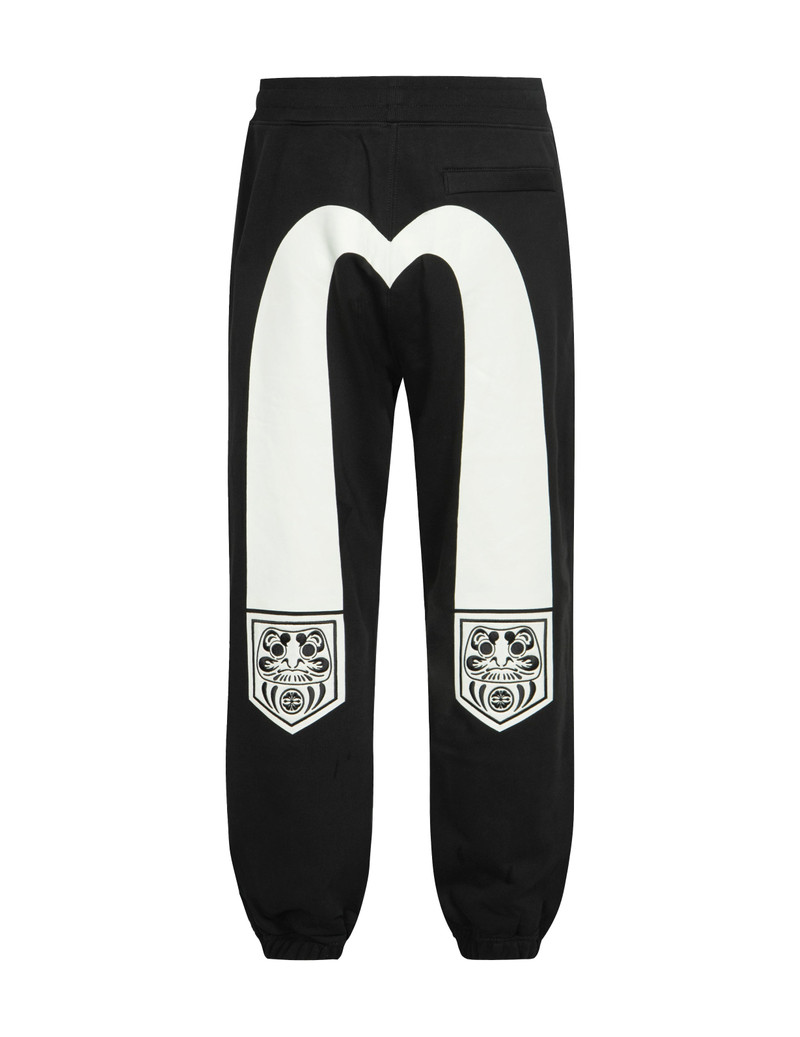 POCKET-SHAPED DARUMA AND SEAGULL PRINT STRAIGHT FIT SWEATPANTS 14