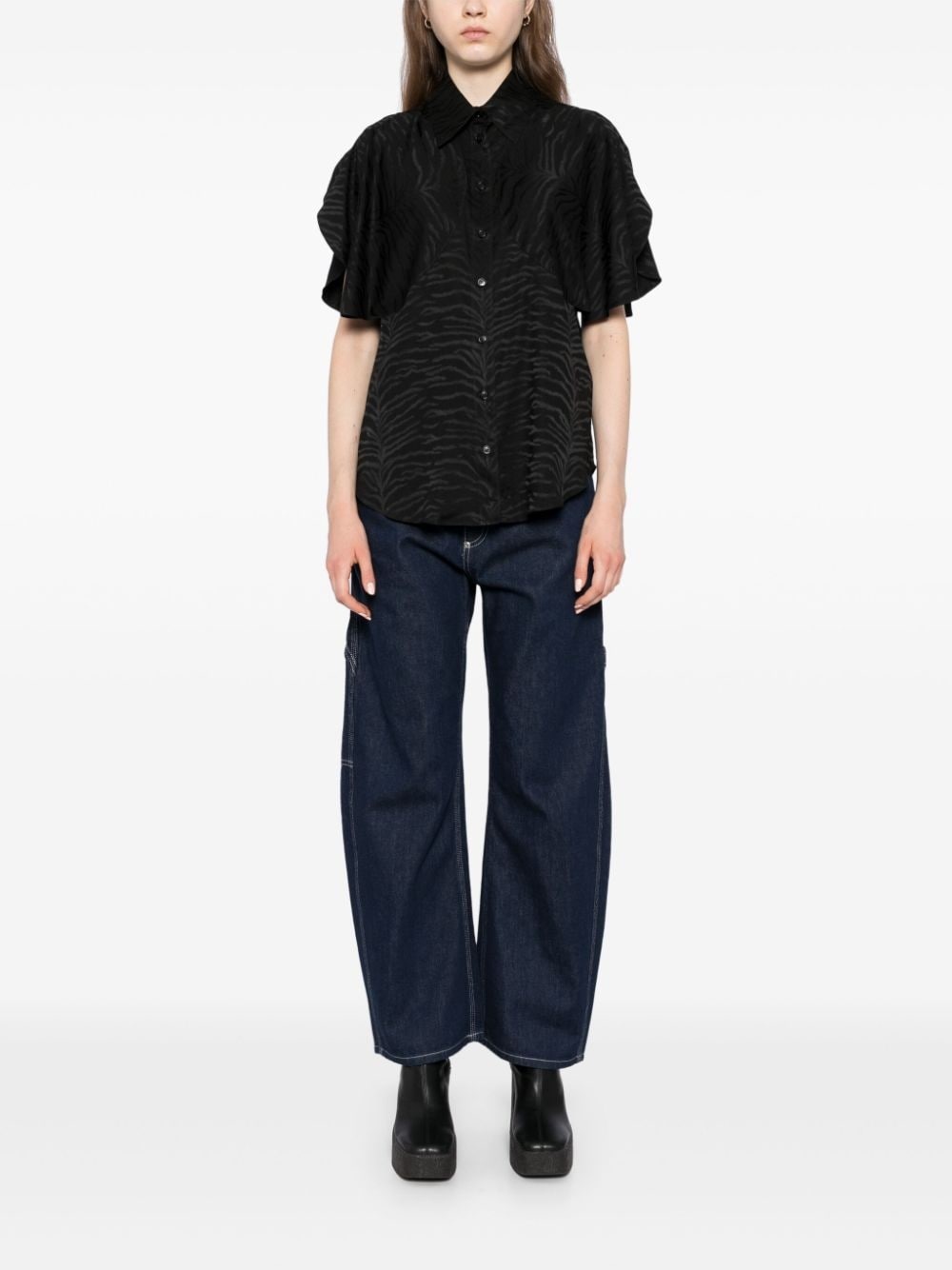 logo-patch straight-leg jeans - 2