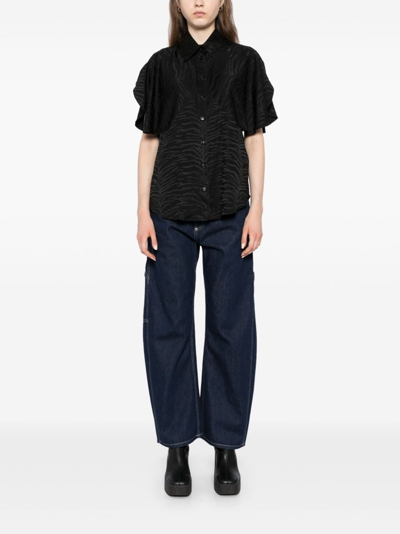 Stella McCartney logo-patch straight-leg jeans outlook