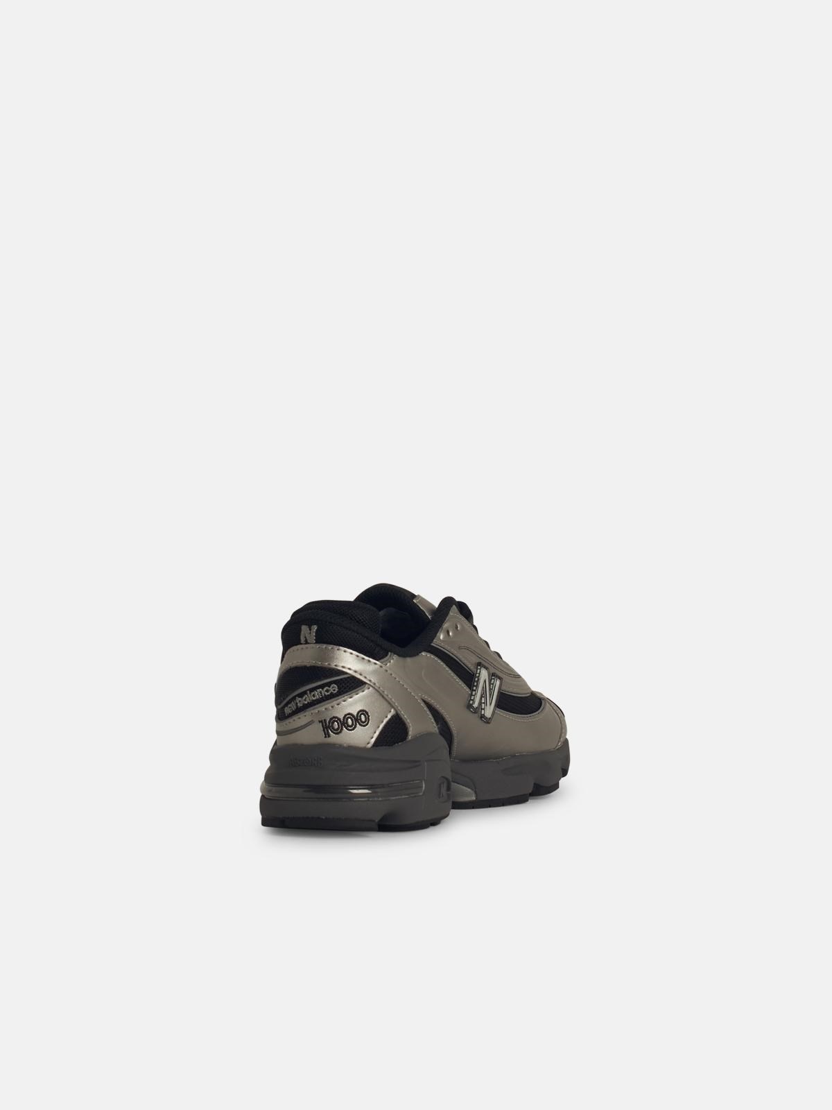 '1000' SILVER LEATHER BLEND SNEAKERS - 3