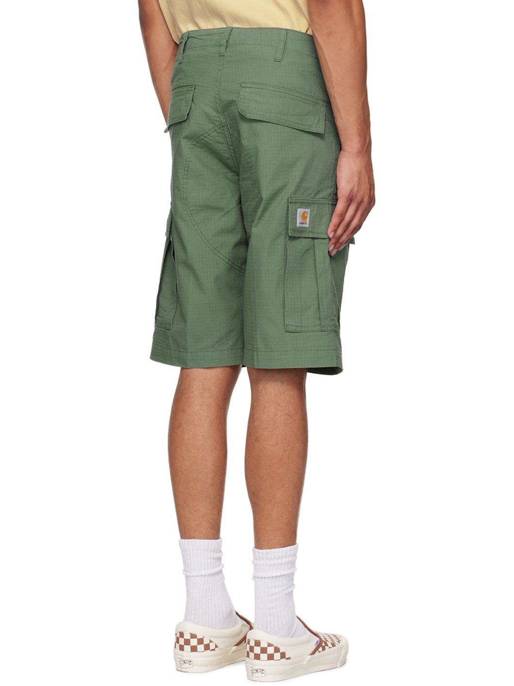 Green Regular Cargo Shorts - 3