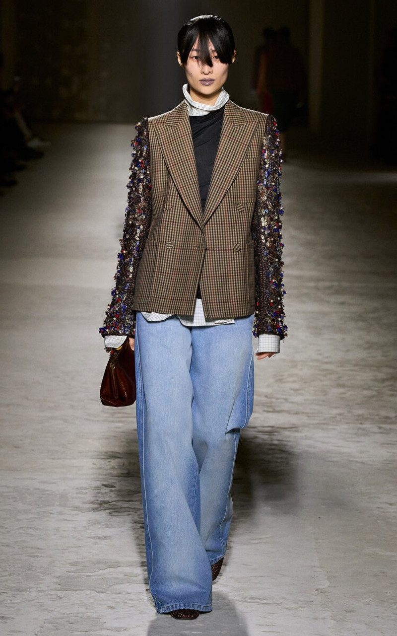 Dries Van Noten Paxy Wide-Leg Denim Jeans light blue outlook