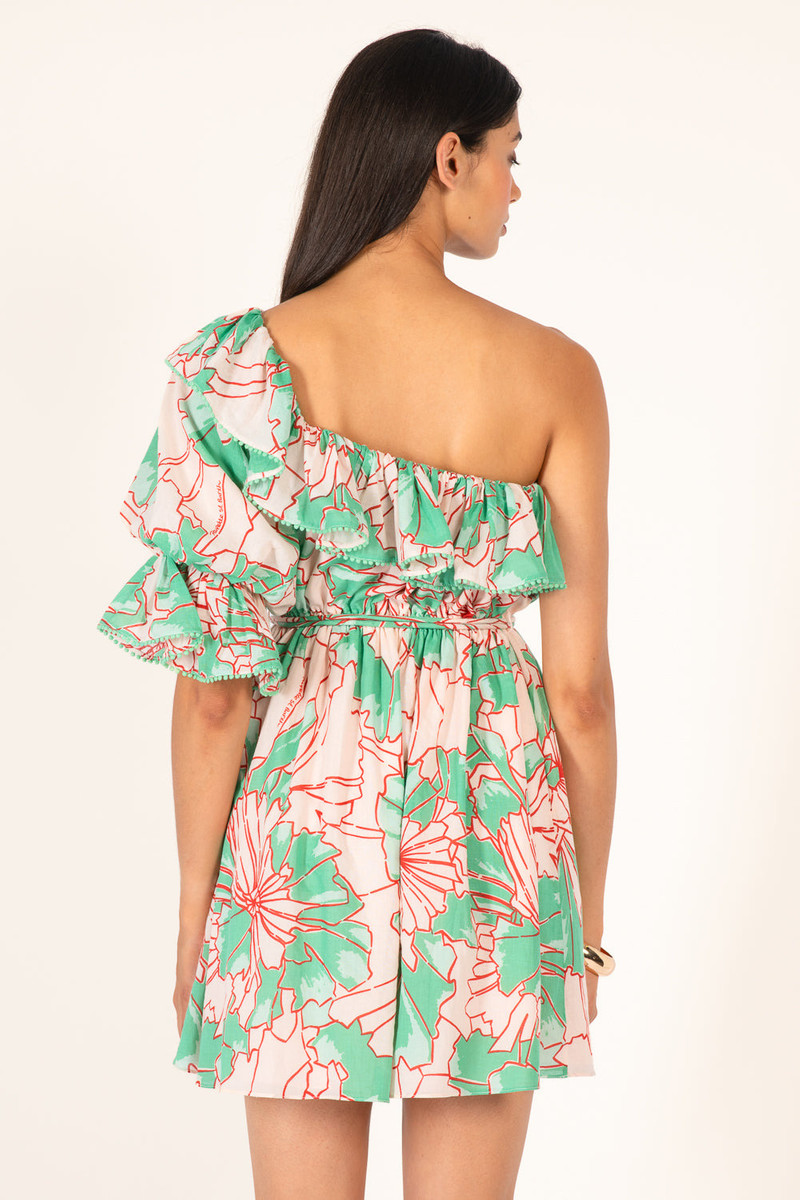 Mini Dress Jenny - Green Petal 7