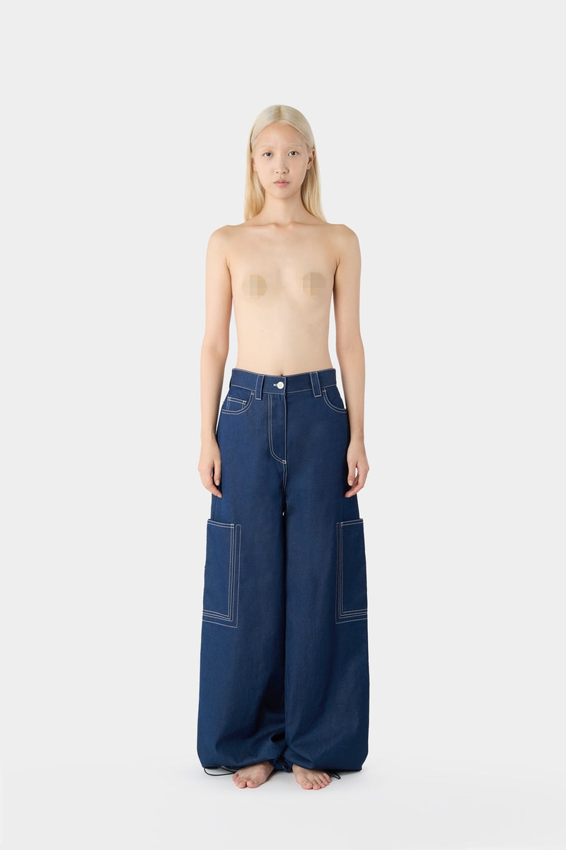 SUNNEI FIT LOOSE PANTS / blue outlook