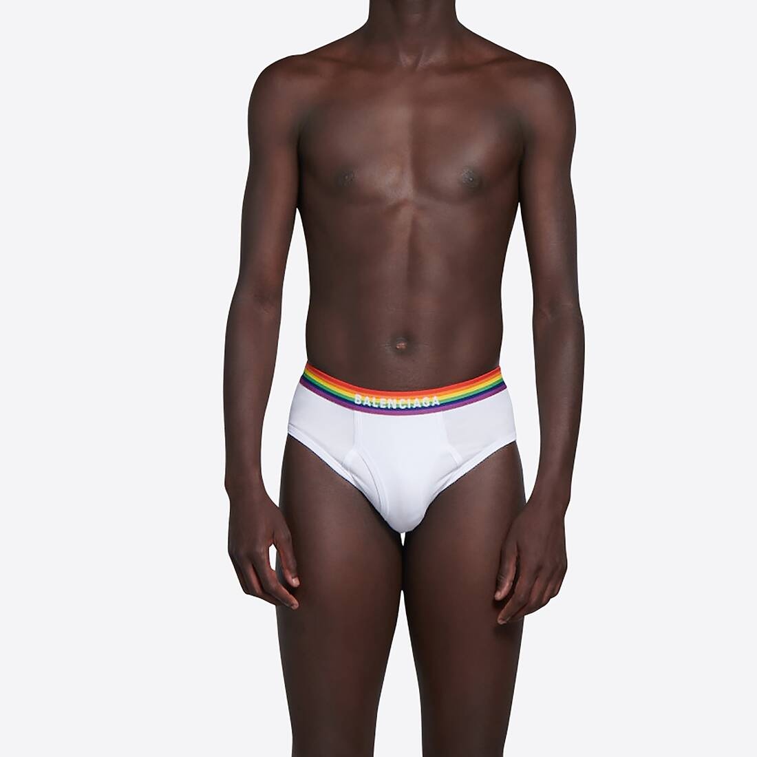 Men's Pride Slip Briefs in White - 3