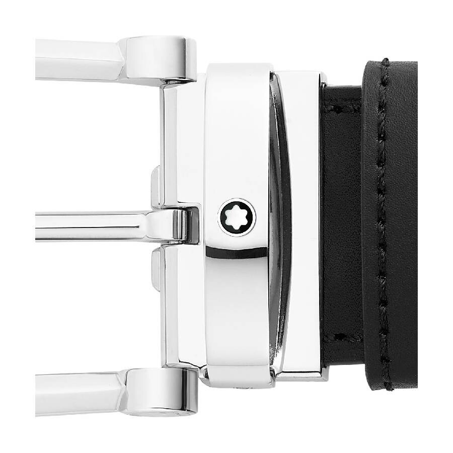 Montblanc Horseshoe Buckle Reversible Leather Belt - 4