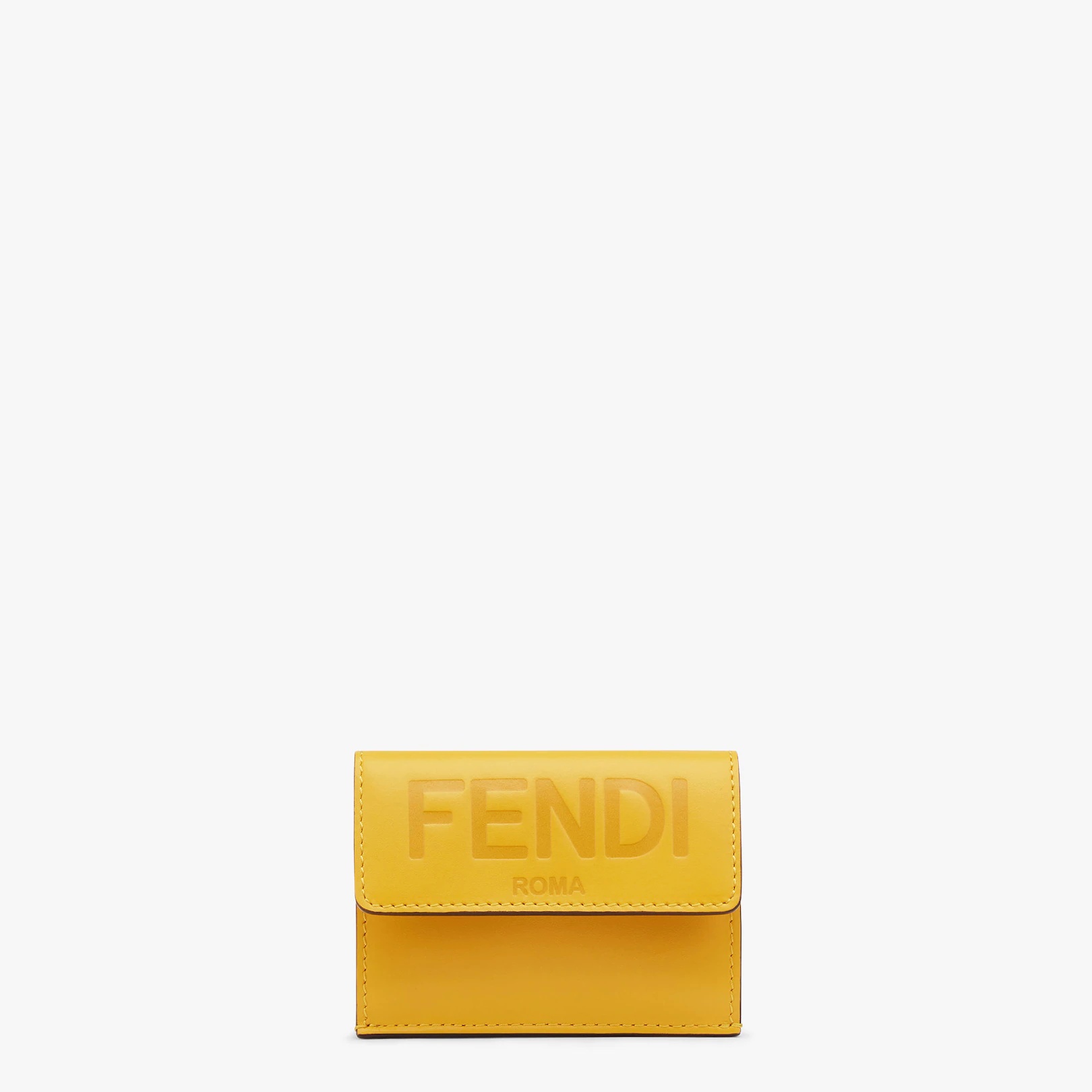 Yellow leather wallet - 1