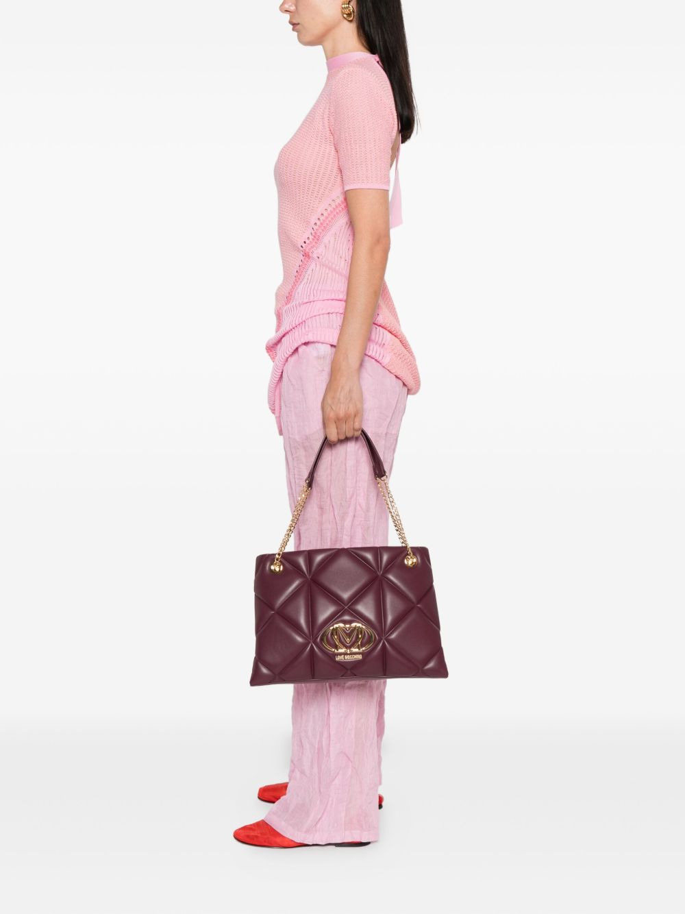 quilted chain-strap tote bag - 2