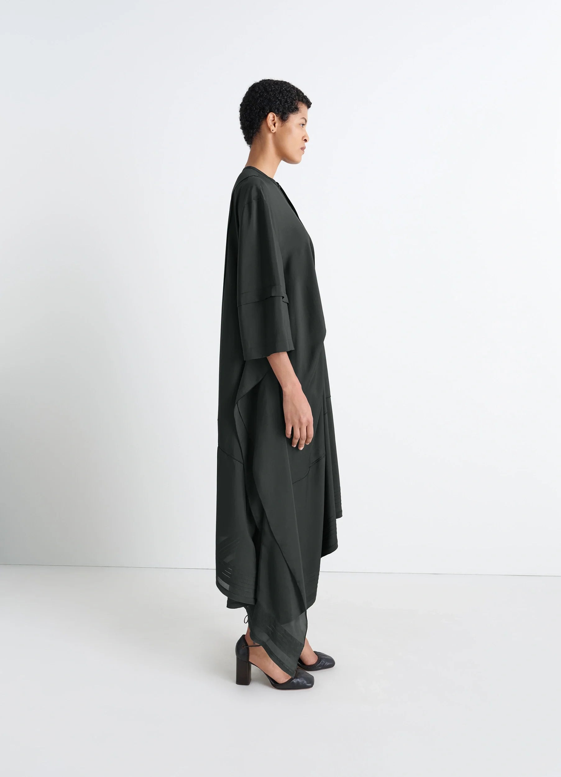BLOUSE DRESS WITH PLEATS - 5