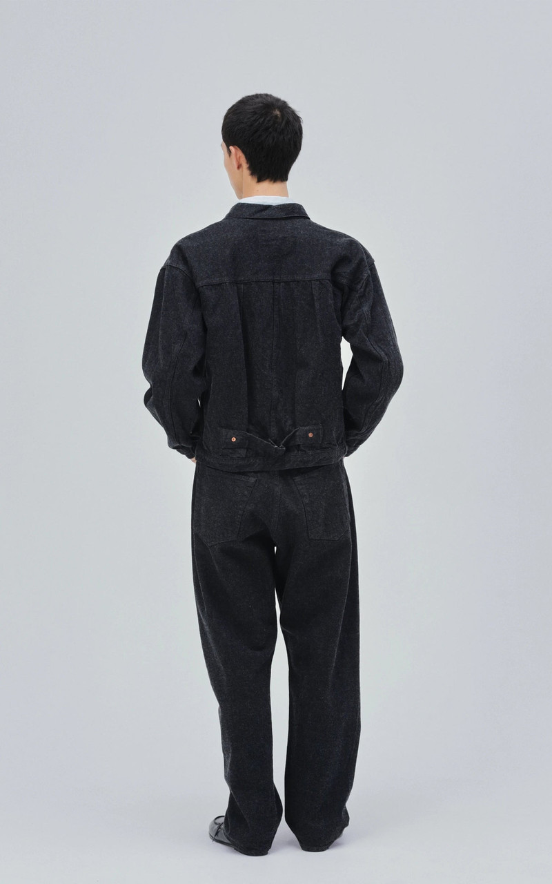 KAPTAIN SUNSHINE DENIM TRACKER 1P JACKET ONE WASH BLACK 5