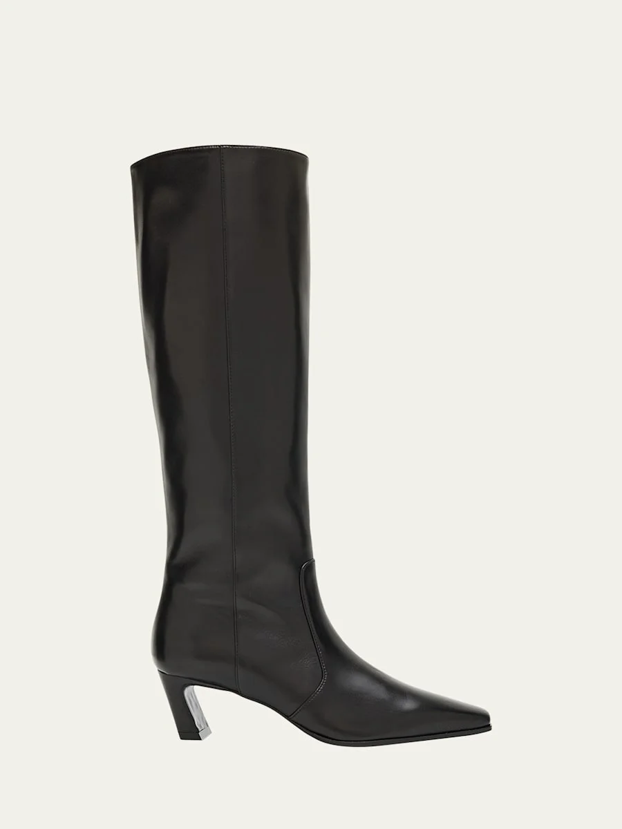 Stassi Leather Knee-High Boots - 1