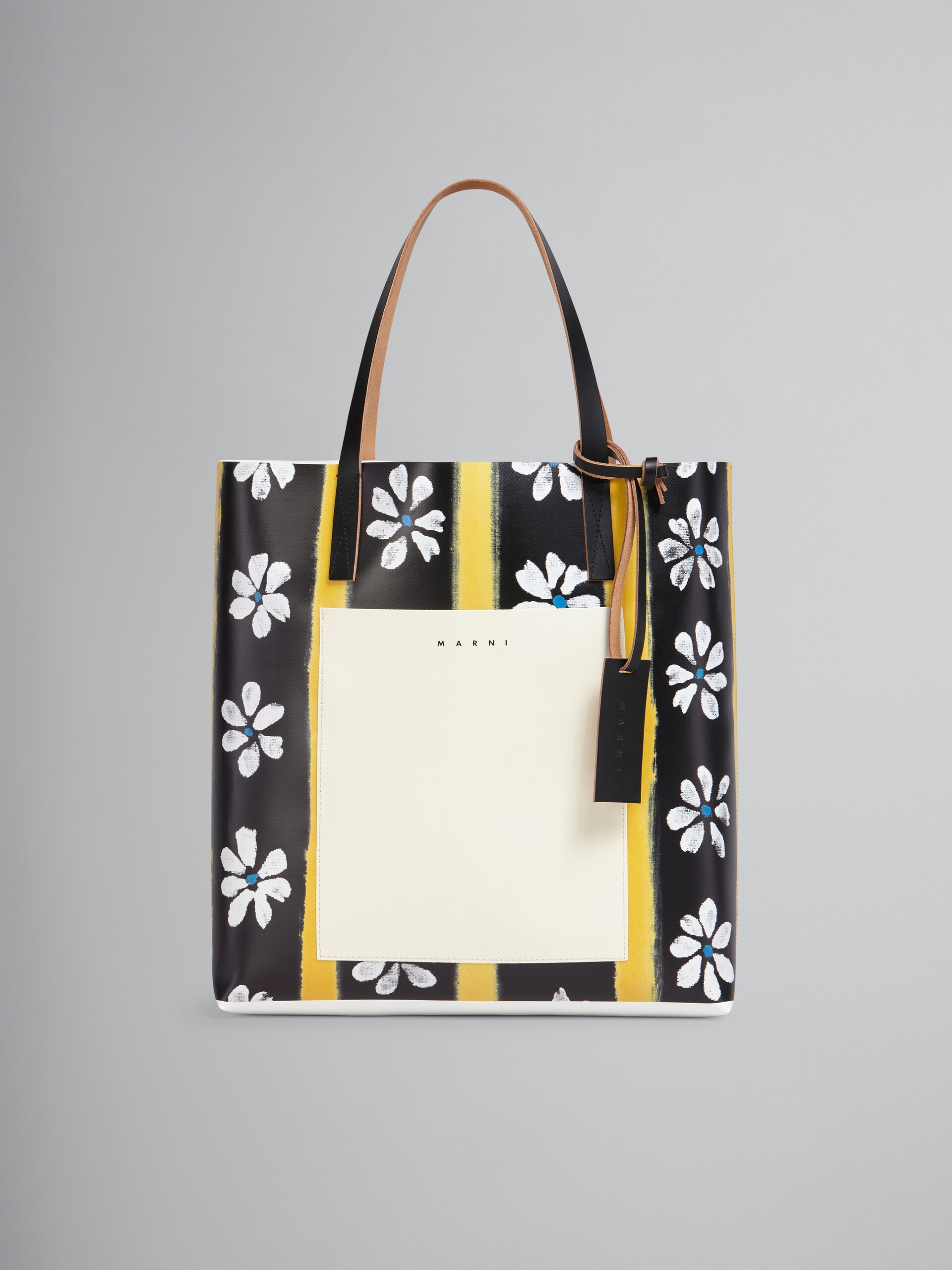 BLACK DAISY LANE PRINT SHOPPING BAG - 1