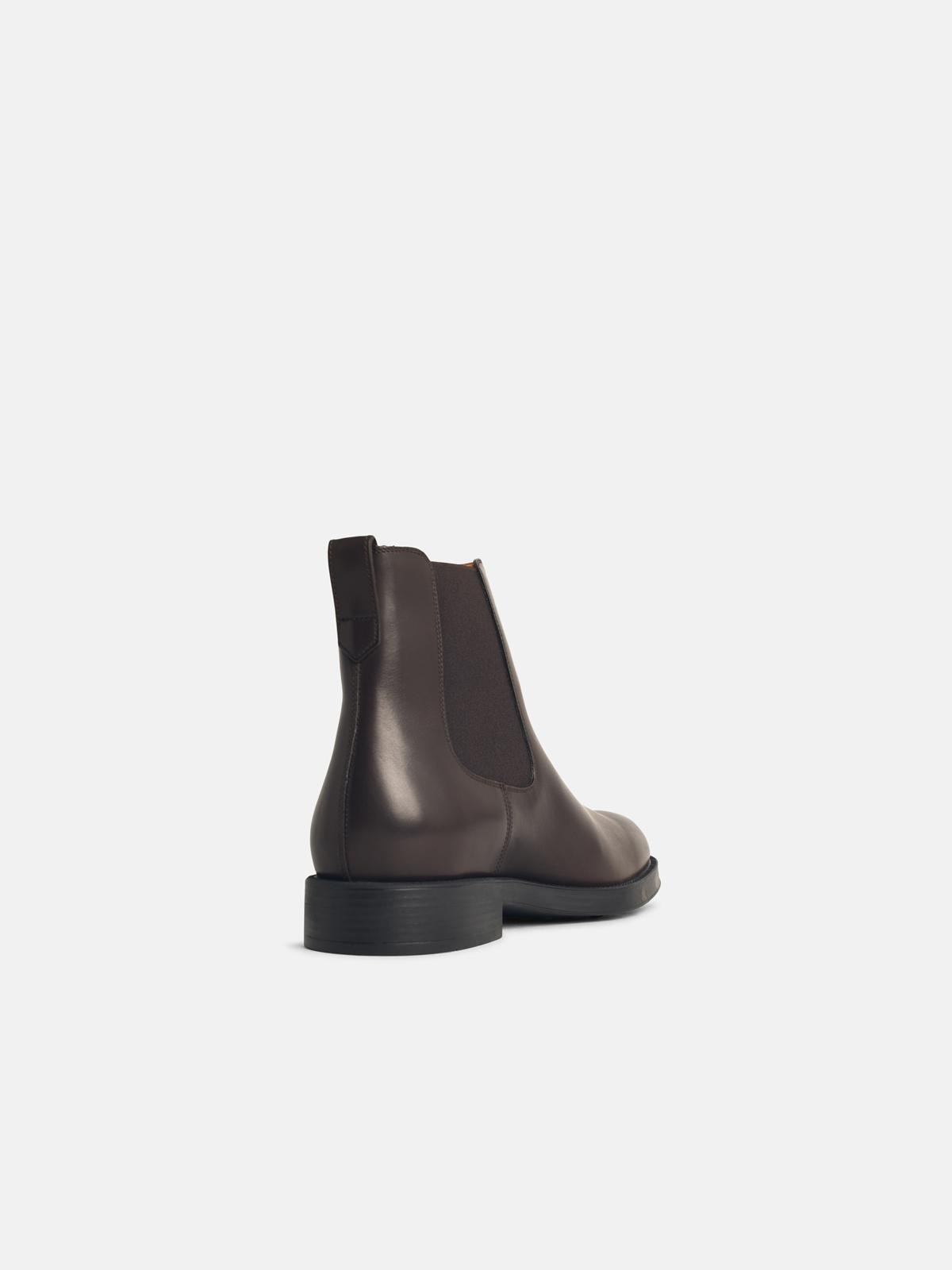'EL. FORMALE' BROWN LEATHER ANKLE BOOTS - 3