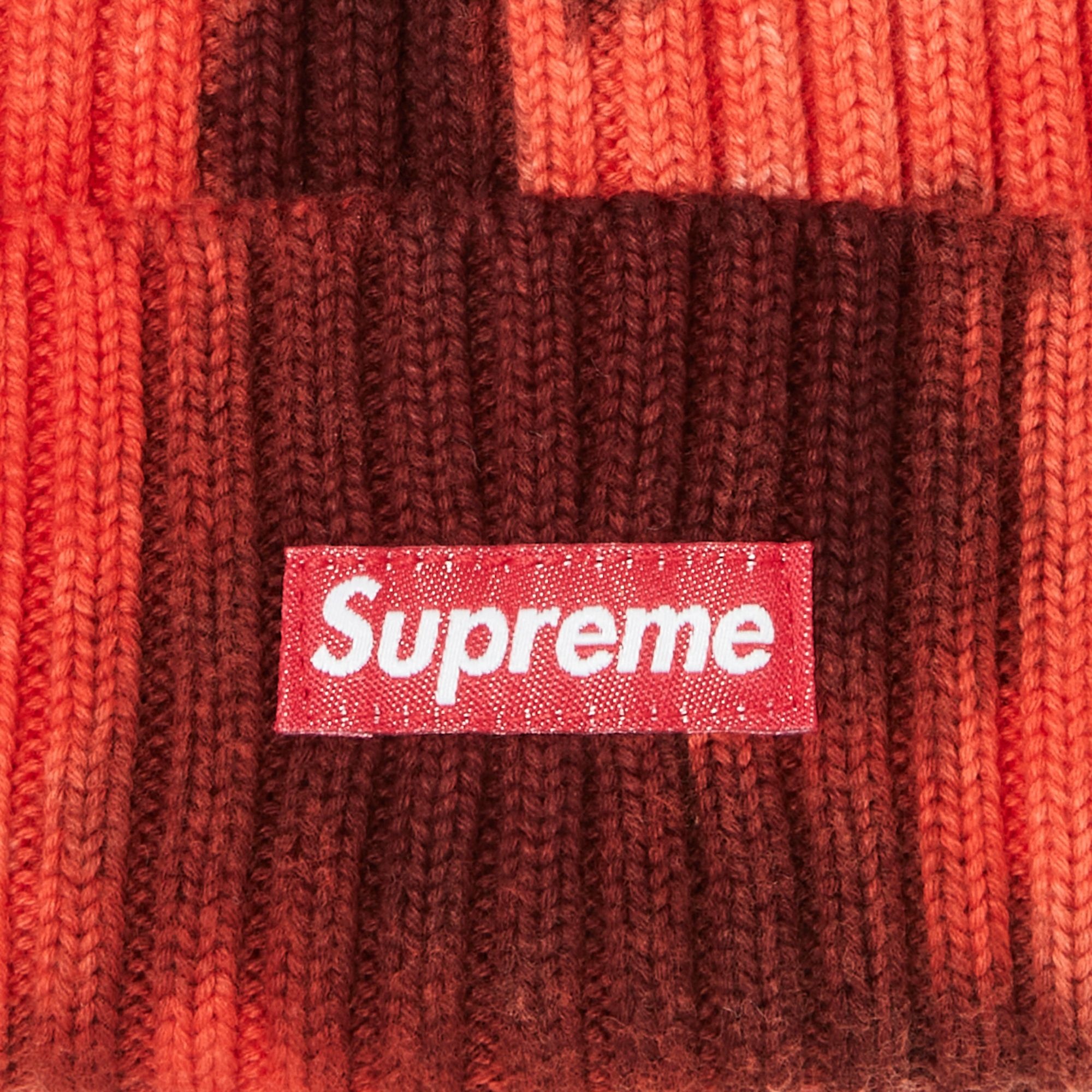 Supreme Overdyed Beanie 'Splatter Red' - 3