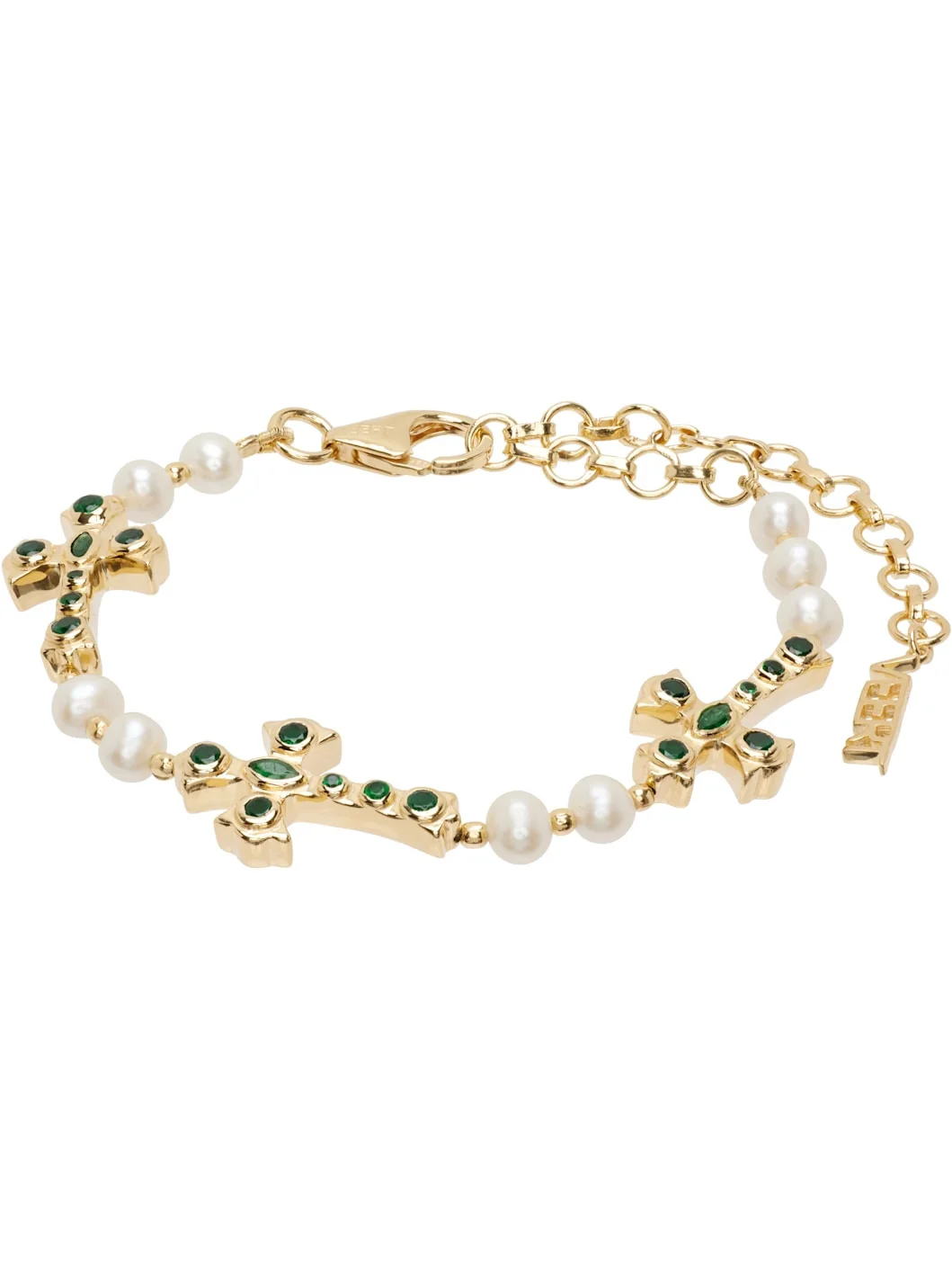 'The Cross & Freshwater Pearl' Bracelet - 1