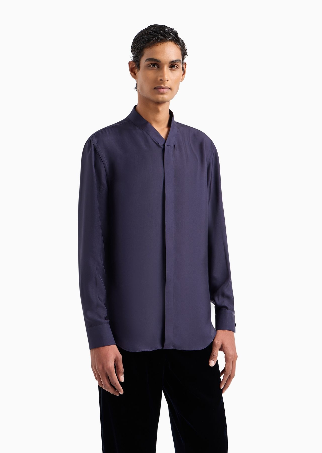 Giorgio's regular-fit silk twill shirt - 2