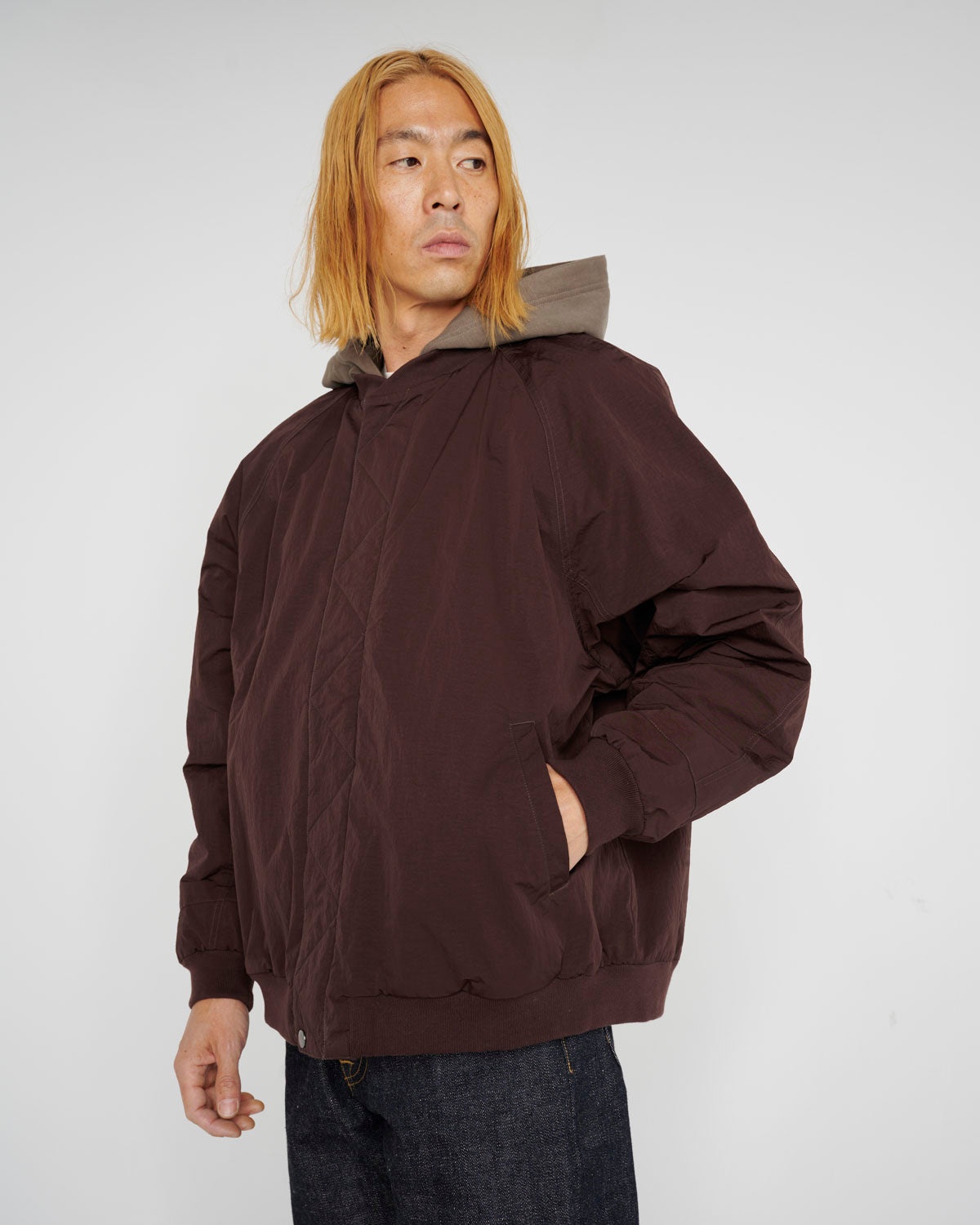 Hooded Flight Jacket - Chocolate - 8