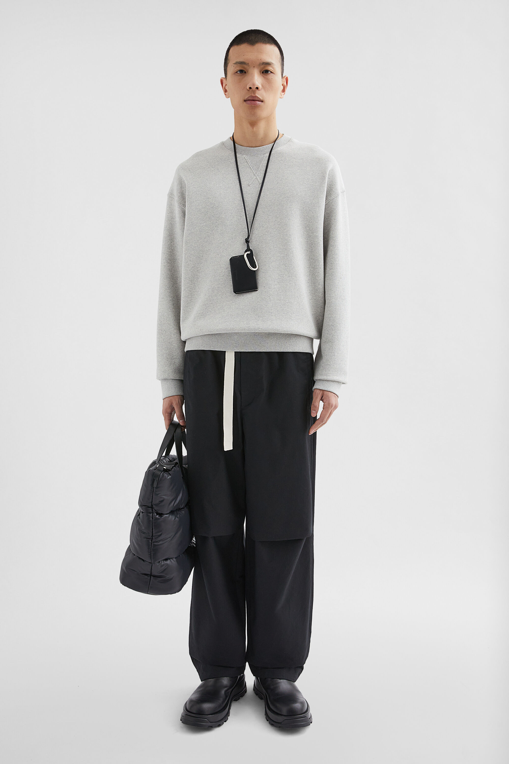 Cotton Terry Crew-Neck Sweatshirt - 3