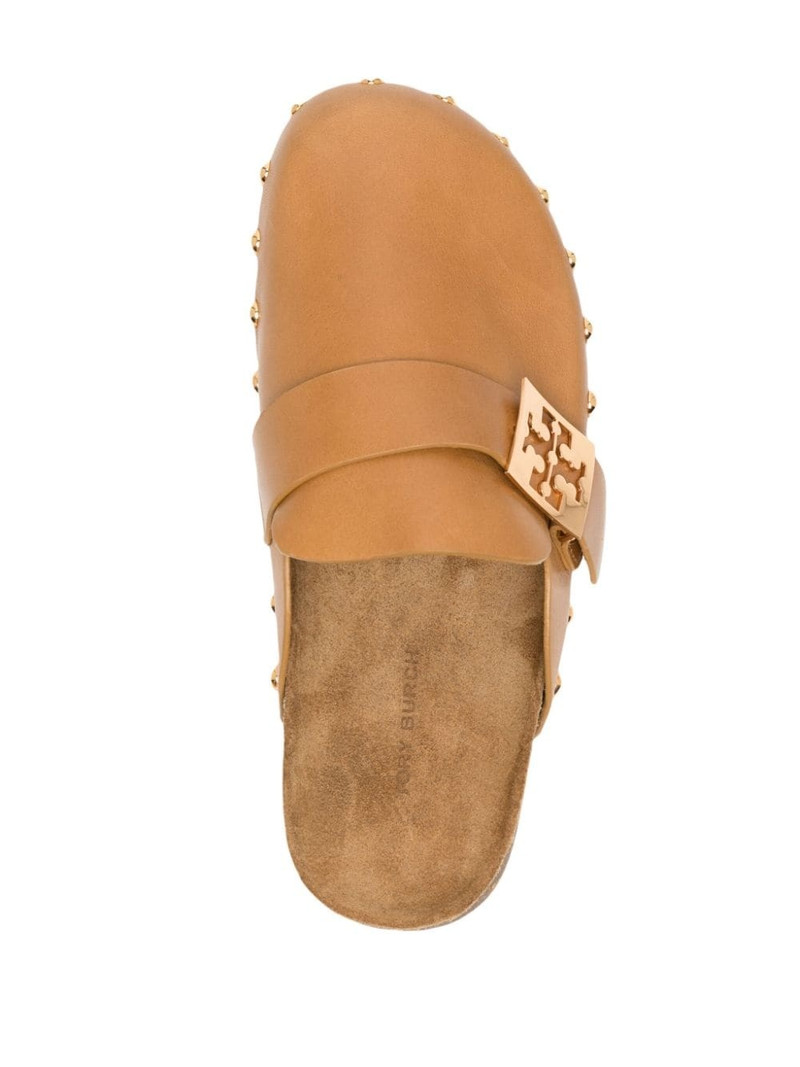 Mellow logo-plaque leather mules 4