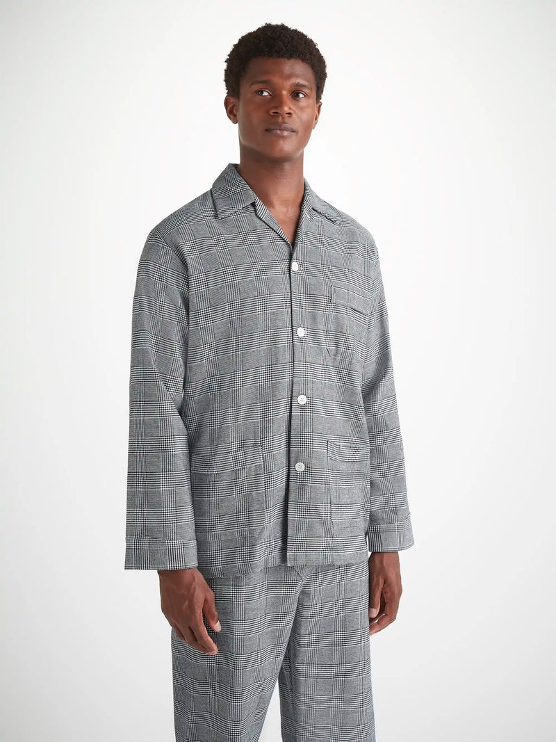 Men's Classic Fit Pajamas Kelburn 42 Brushed Cotton Black - 5