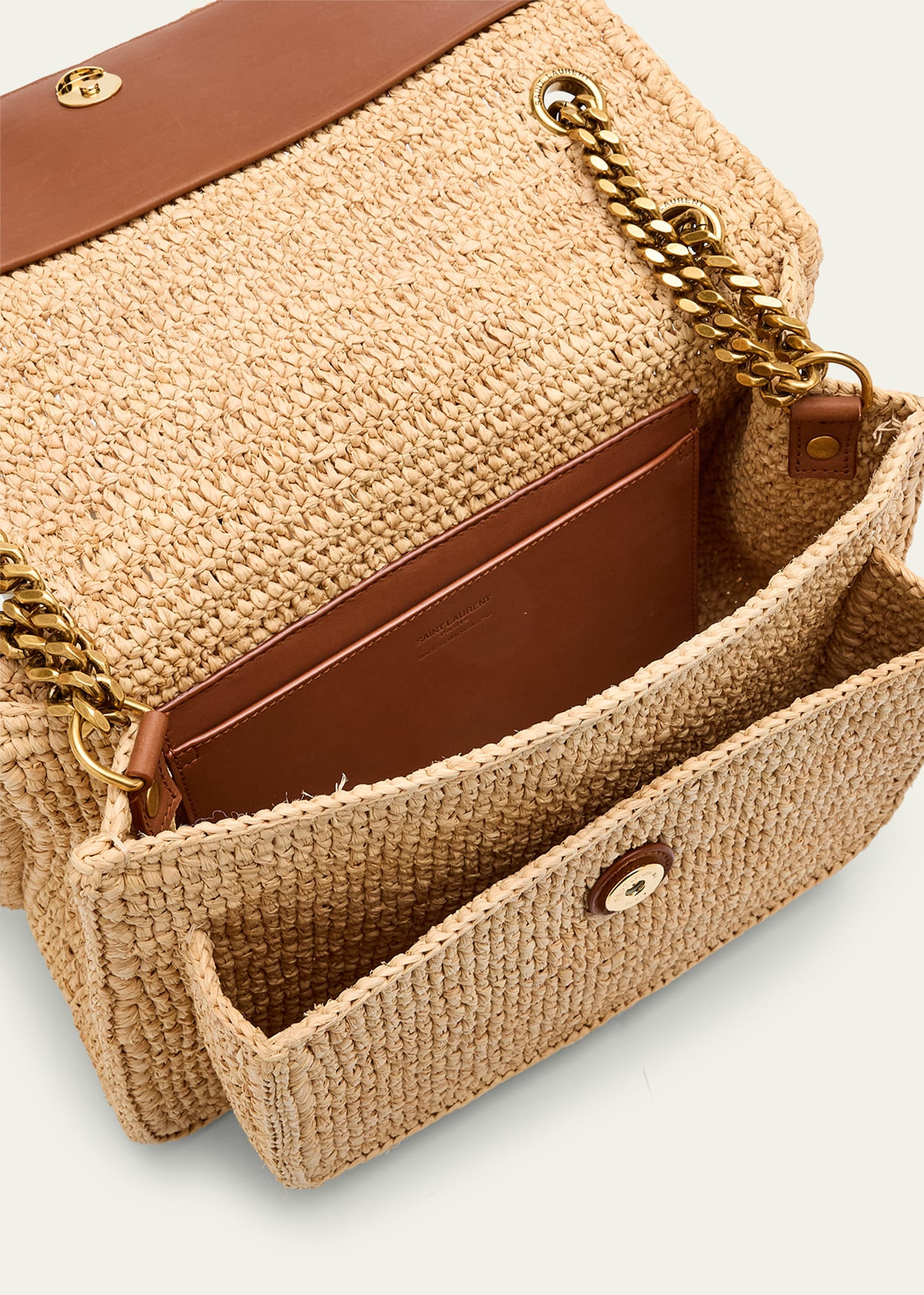 Niki Medium YSL Shoulder Bag in Raffia - 4