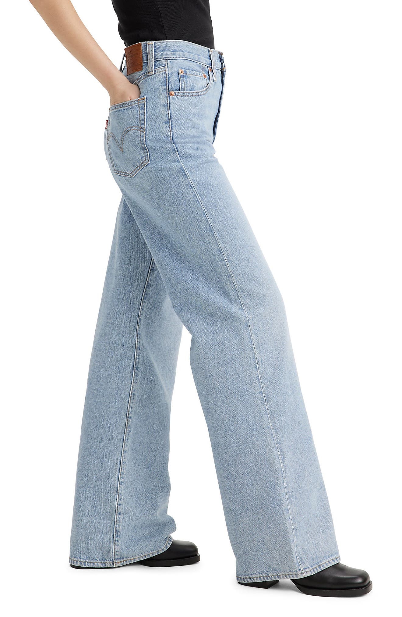 Ribcage High Waist Wide Leg Jeans - 3