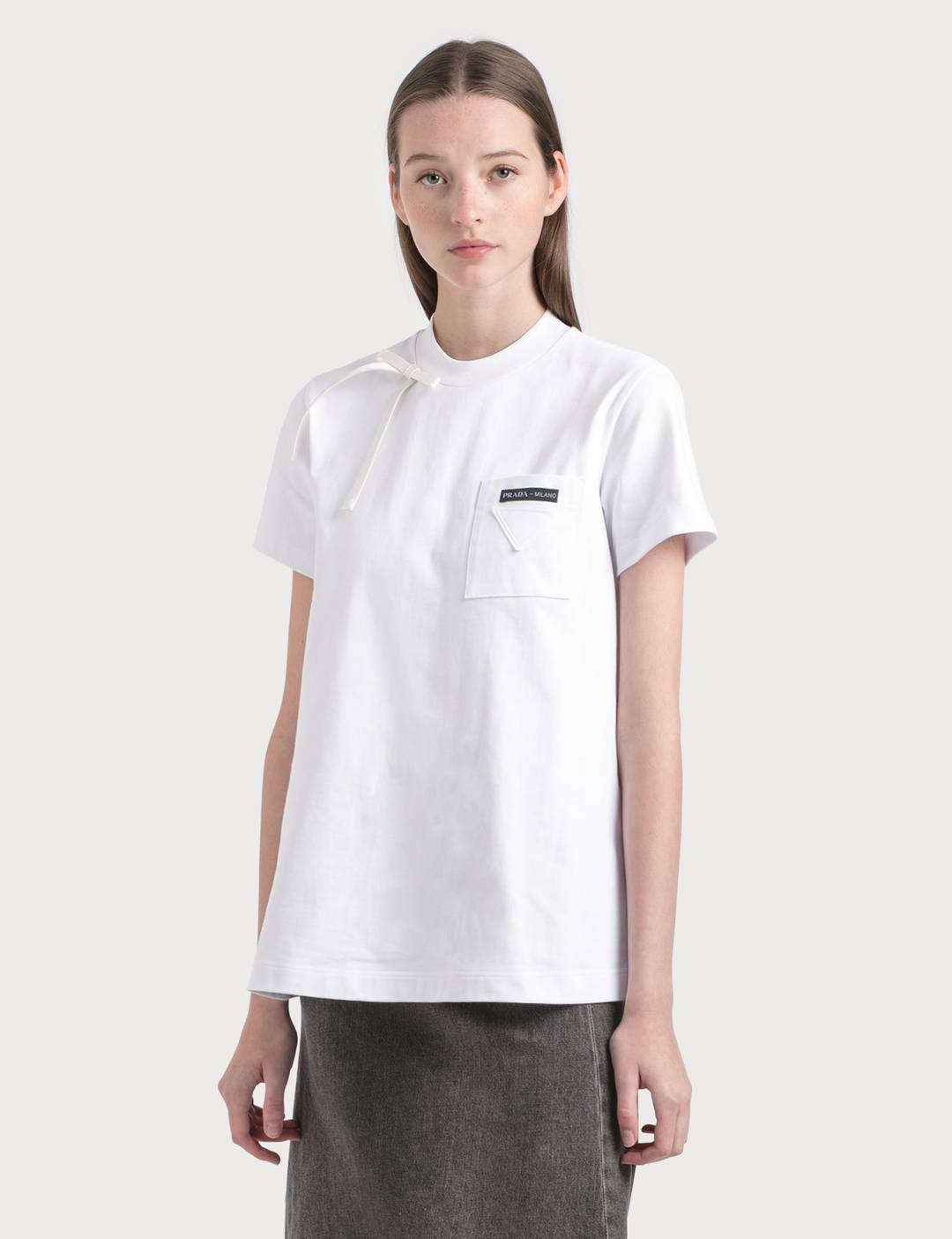 Pocket T-shirt With Bow - 1