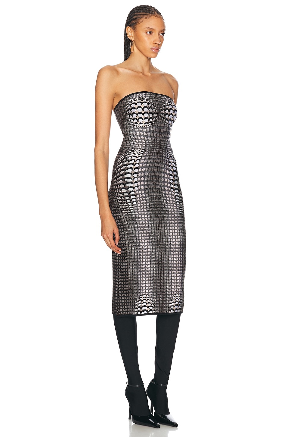Moon Skin Jacquard Knit Tube Dress - 2