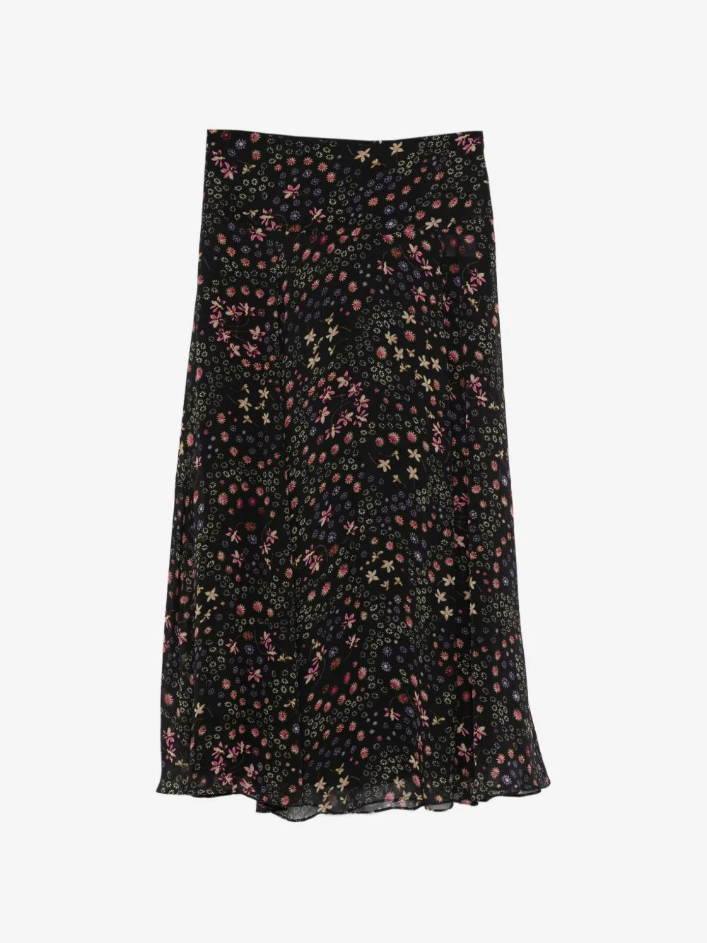 floral-print silk maxi skirt - 1