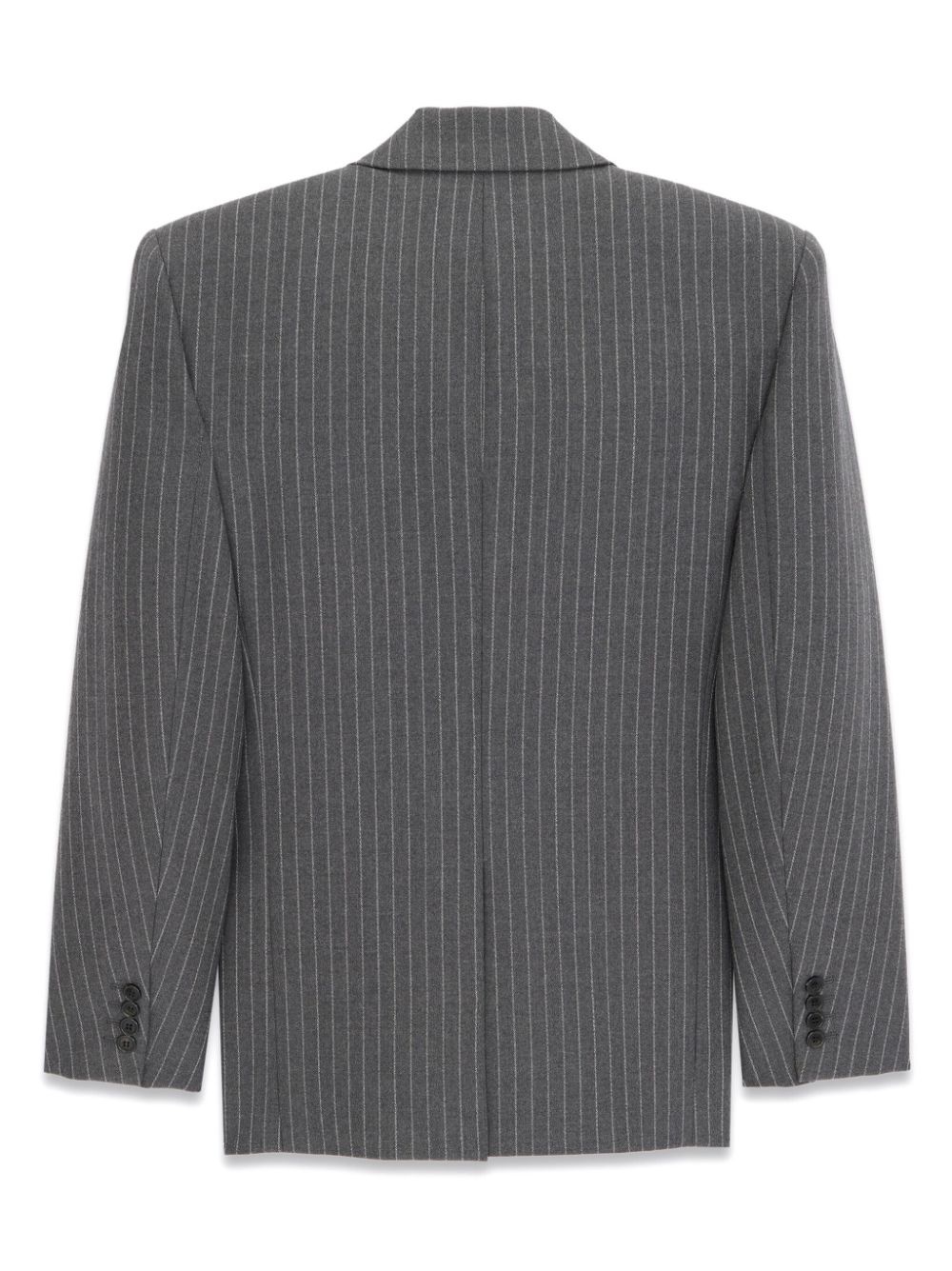 oversized pinstripe double-breasted blazer - 2