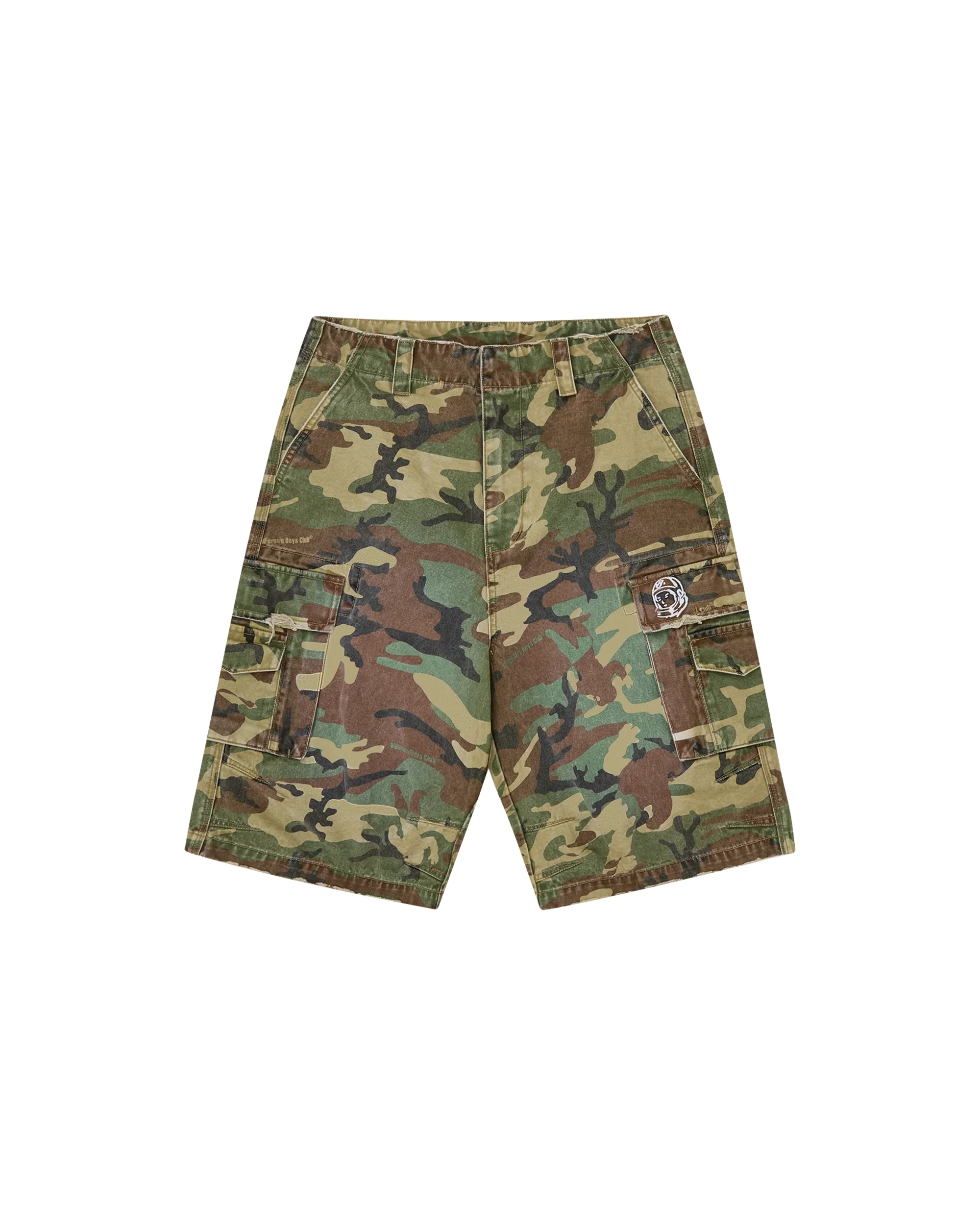 DISTRESSED OVERSIZED CARGO SHORTS - 1